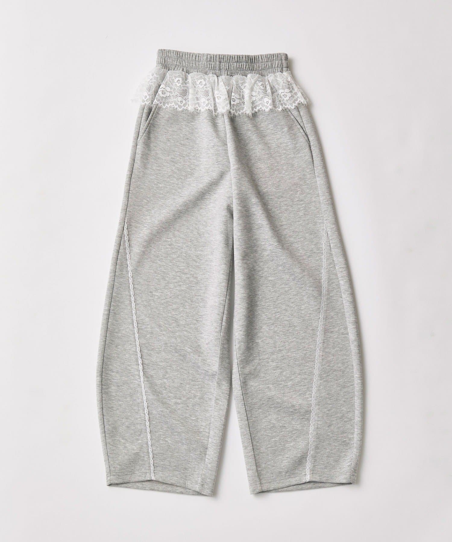 OLIVE des OLIVE(オリーブ デ オリーブ) ウエストフリルバレルレッグパンツ