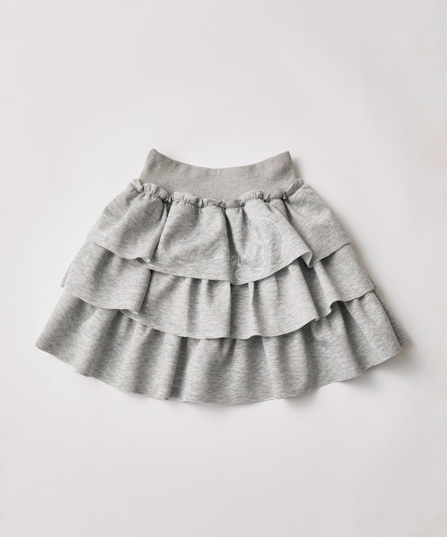 OLIVE des OLIVE(オリーブ デ オリーブ) キラキラロゴフリルスカート