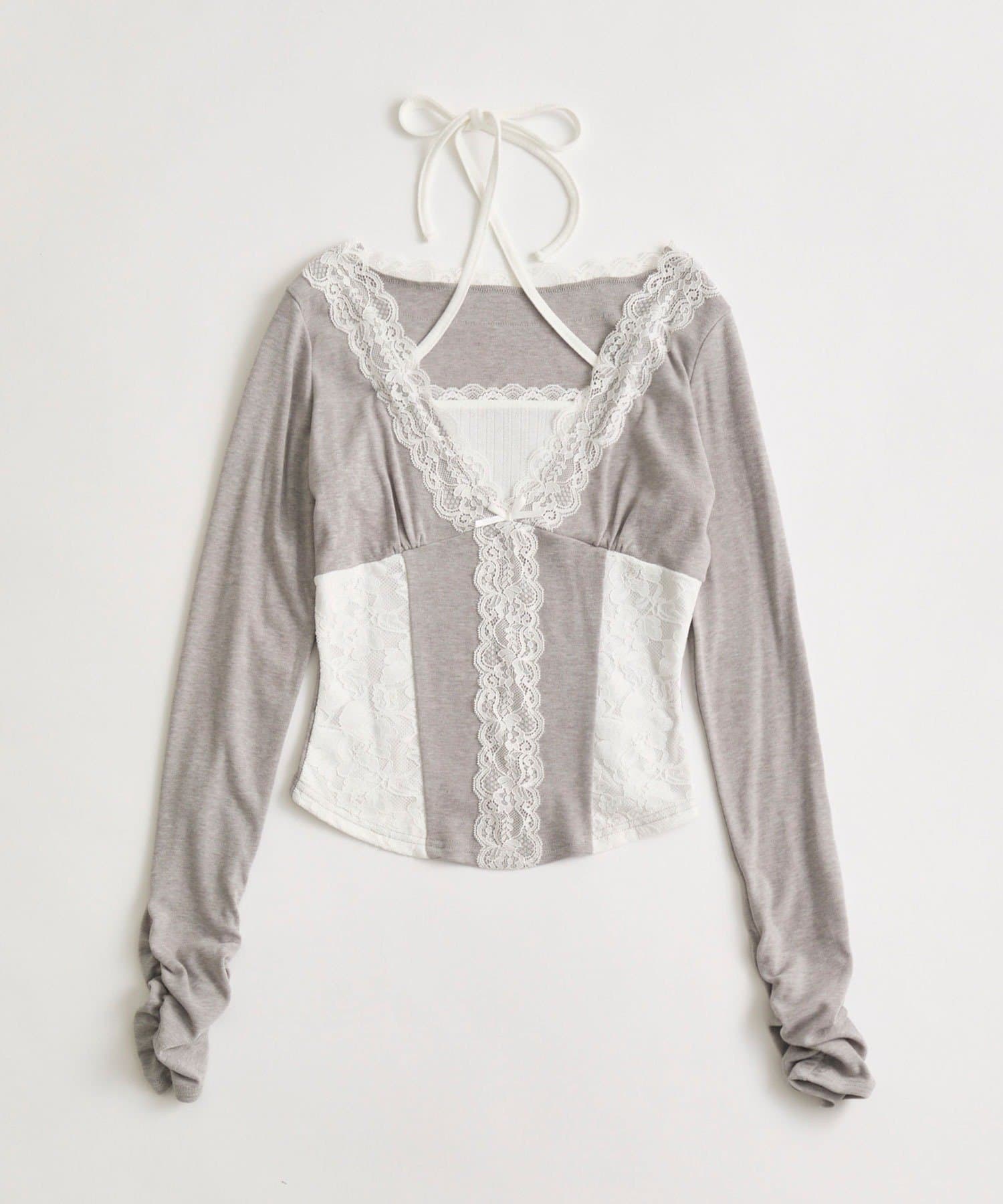 OLIVE des OLIVE(オリーブ デ オリーブ) レーストリムトップス