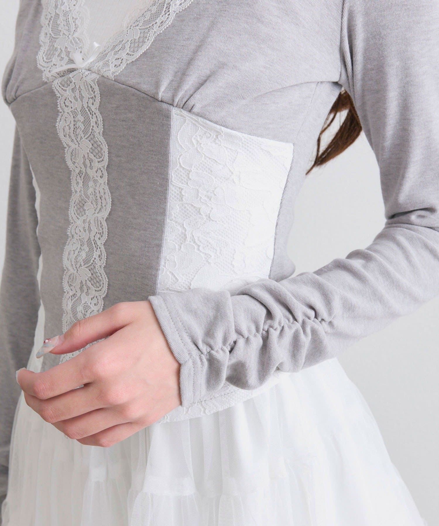 OLIVE des OLIVE(オリーブ デ オリーブ) レーストリムトップス