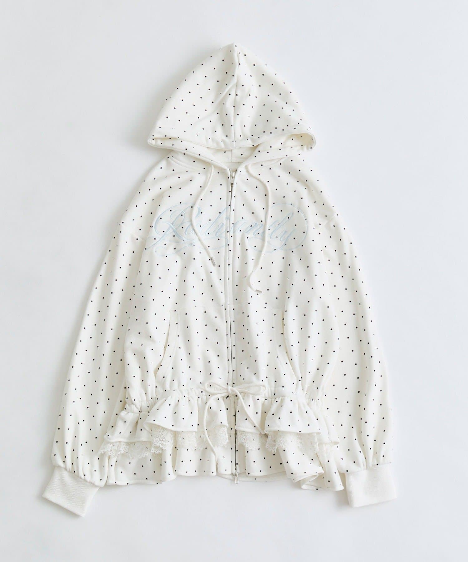 OLIVE des OLIVE(オリーブ デ オリーブ) 裾フリルZIPパーカー