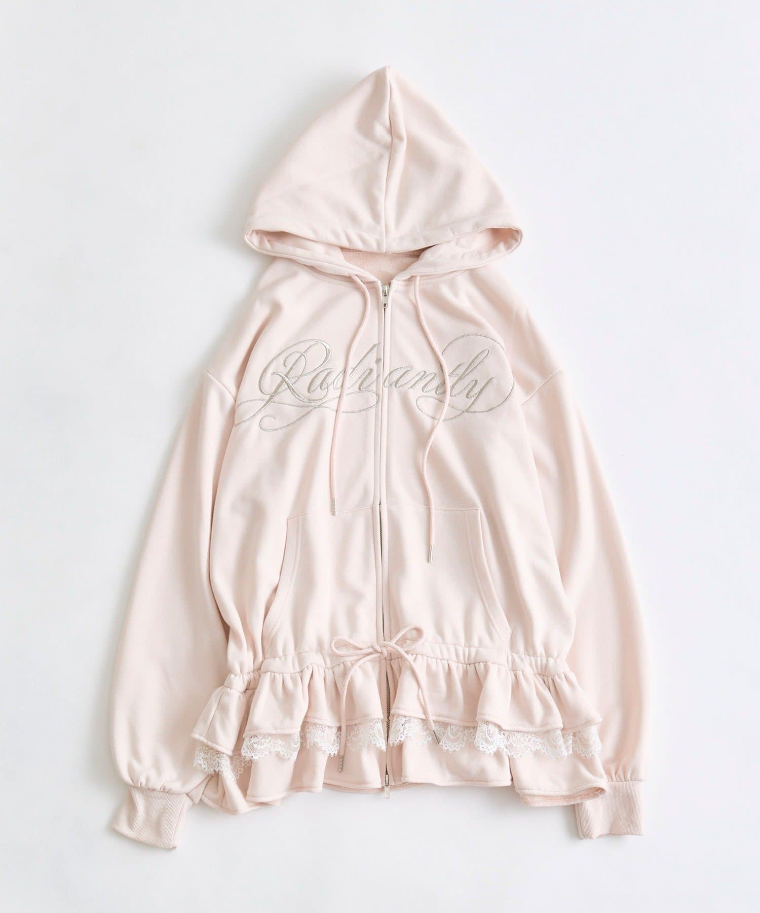 OLIVE des OLIVE(オリーブ デ オリーブ) 裾フリルZIPパーカー