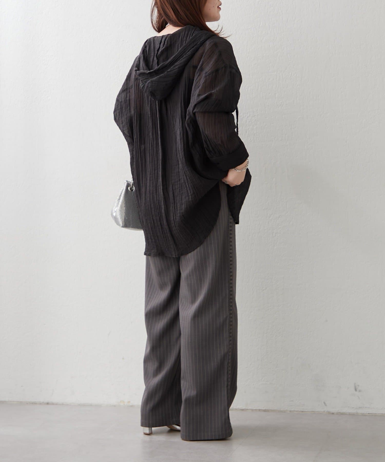 Remind me and forever(リマインドミーアンドフォーエバー) 【春夏レイヤーコーデのマストアイテム】フードシアーBIGシャツ