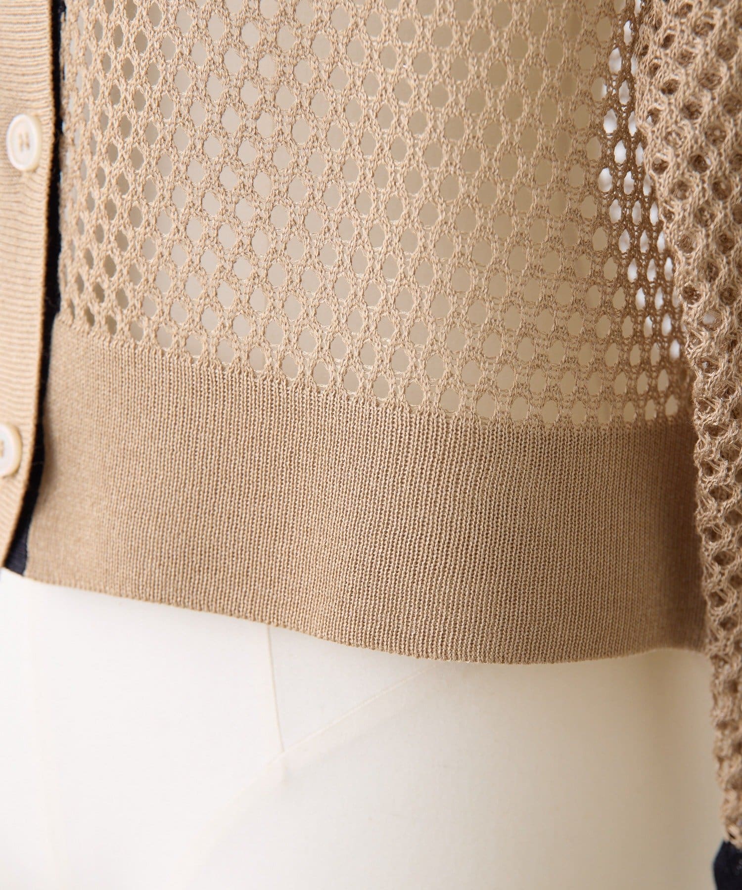 ear PAPILLONNER(イア パピヨネ) 《透け感・伸縮性あり》メッシュポロ【SUM1 STYLE(スミスタイル)】