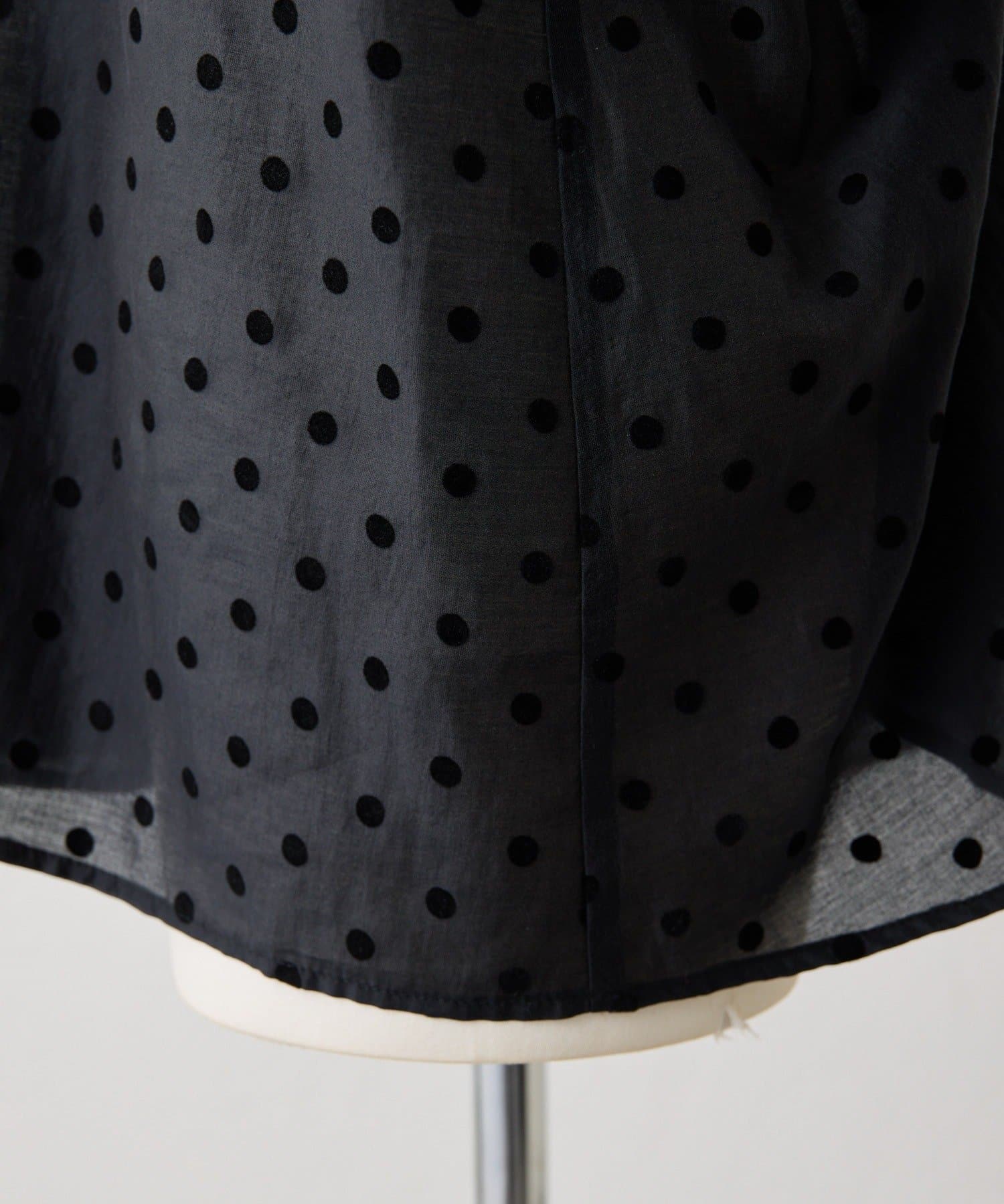 ear PAPILLONNER(イア パピヨネ) 《ドット柄/透け感》バックドロストシアーシャツ【SUM1 STYLE(スミスタイル)】