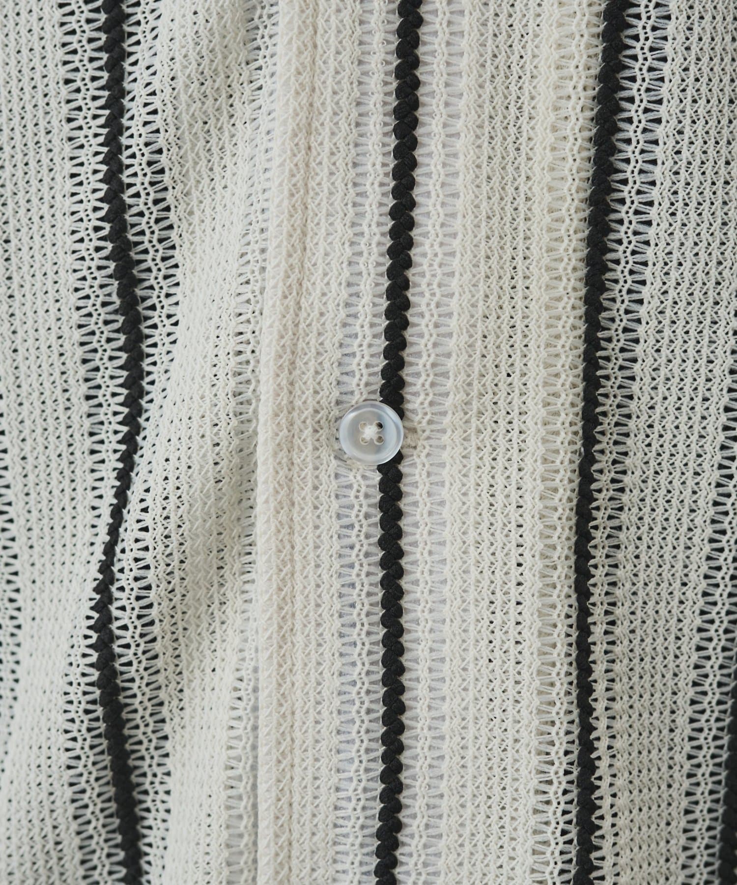 COLONY 2139(コロニー トゥーワンスリーナイン) 【リバイバル】ニット透かし編み半袖シャツ