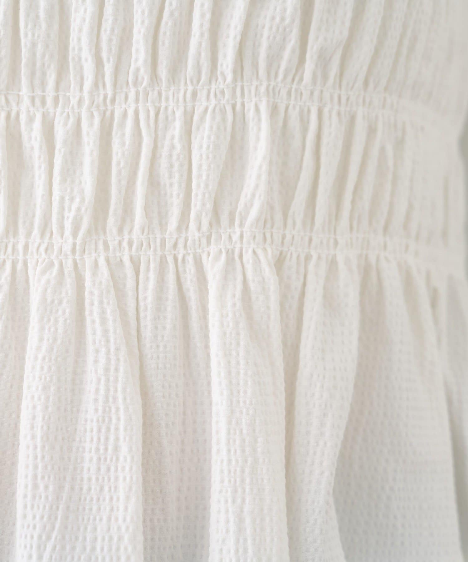 Kastane(カスタネ) 【2.20(金)12:00発売/WEB先行/チェック&無地】シャーリングリボンブラウス