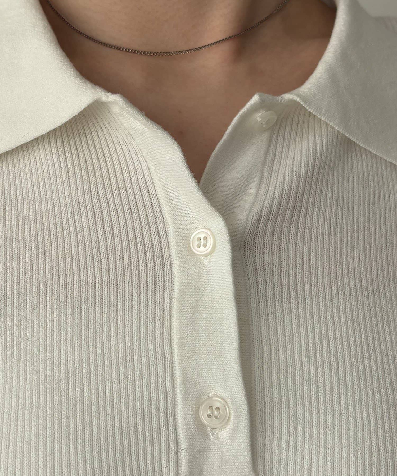 CAPRICIEUX LE'MAGE(カプリシュレマージュ) ミニバルーンスリーブポロニット