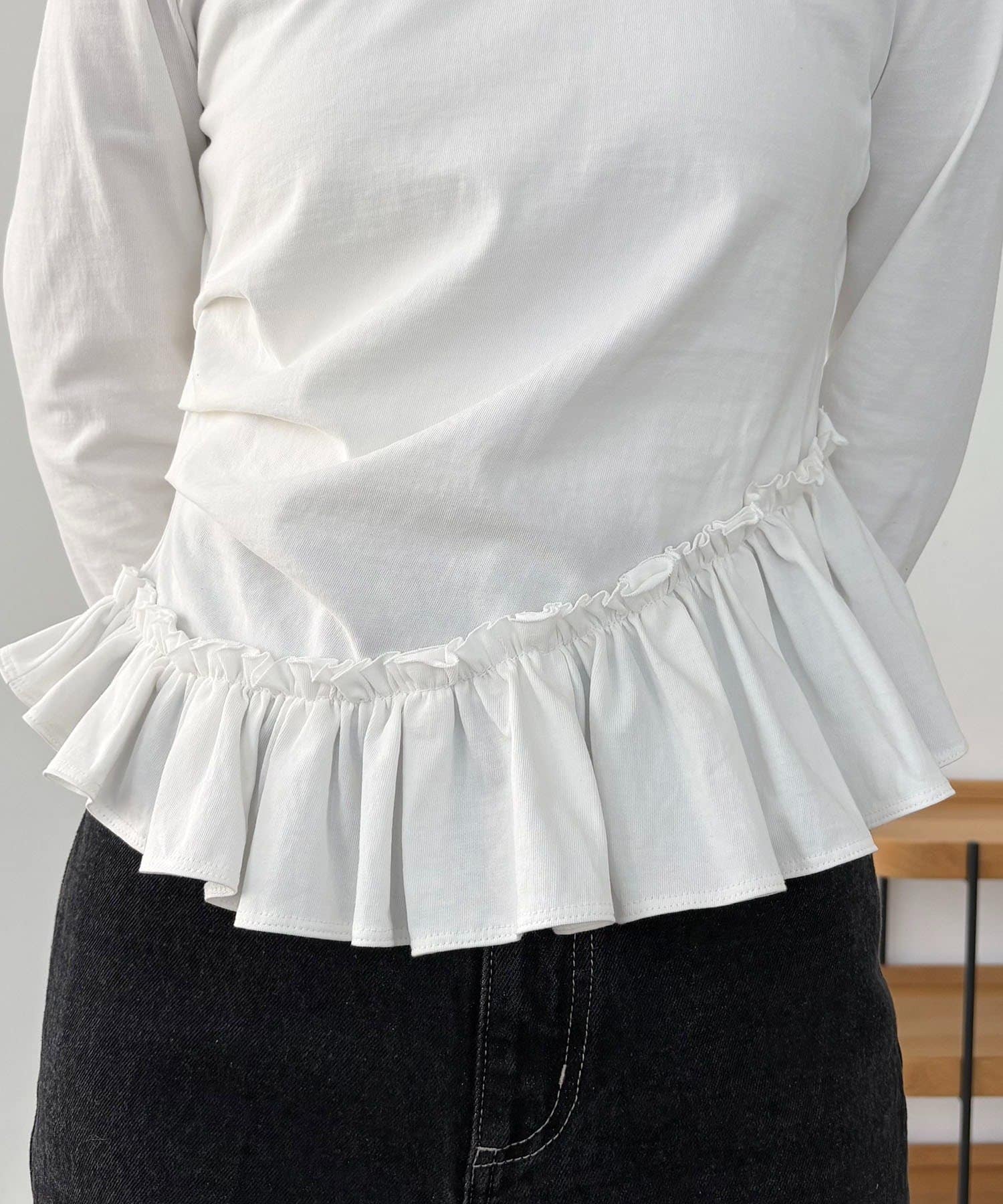 CAPRICIEUX LE'MAGE(カプリシュレマージュ) アシメフリルロンT