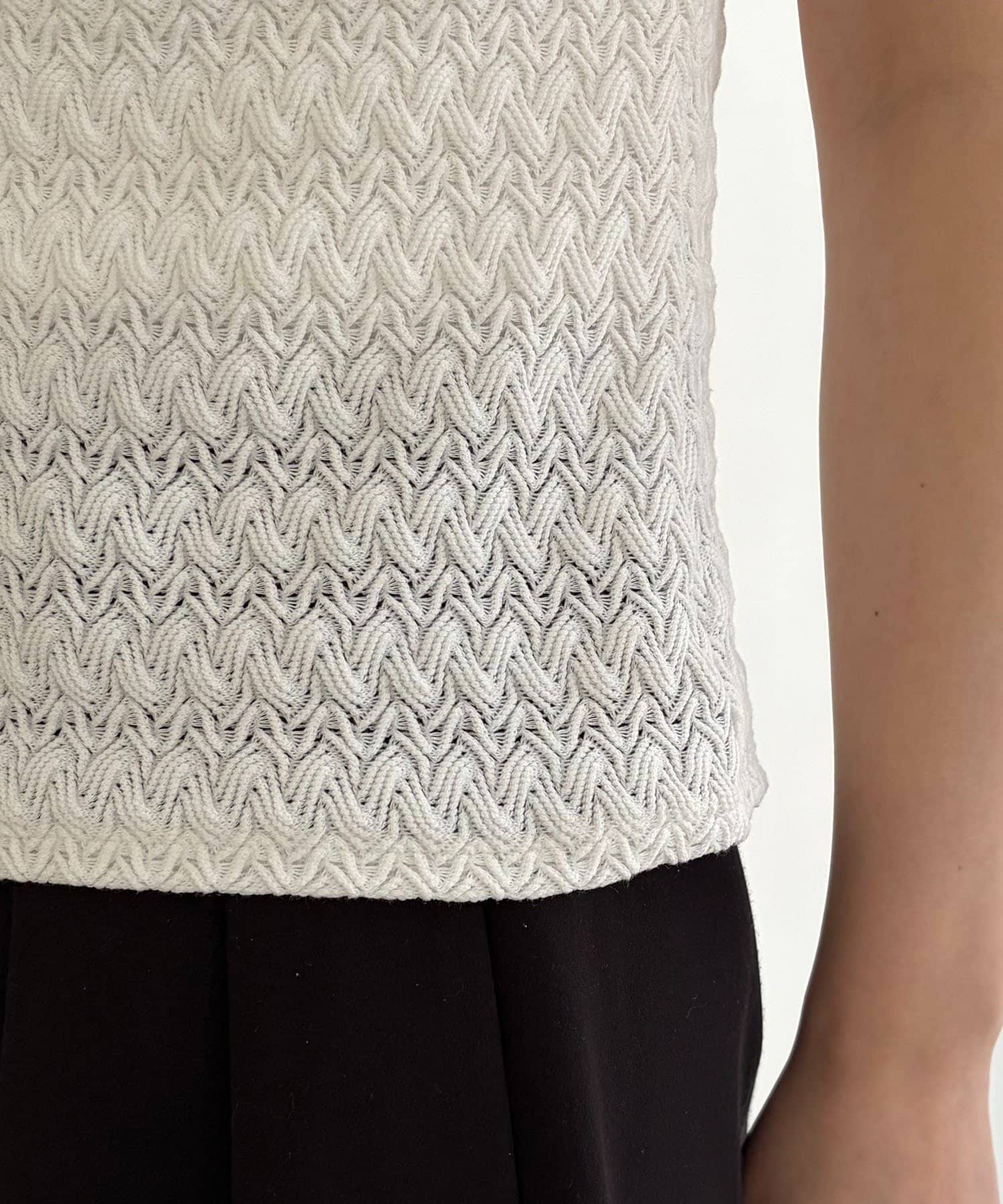 CAPRICIEUX LE'MAGE(カプリシュレマージュ) レースノット5分袖トップス