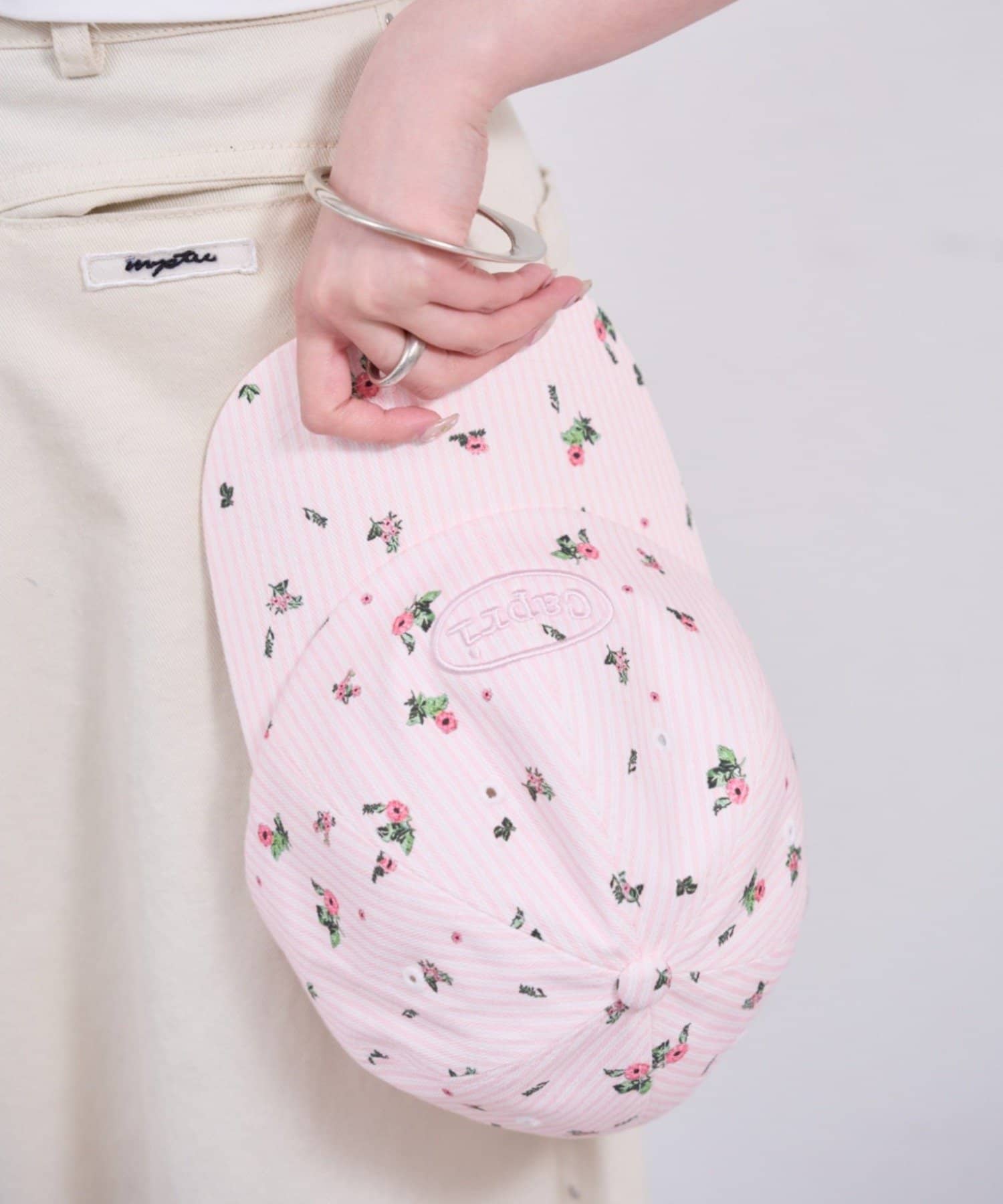 mystic(ミスティック) フラワーストライプキャップ