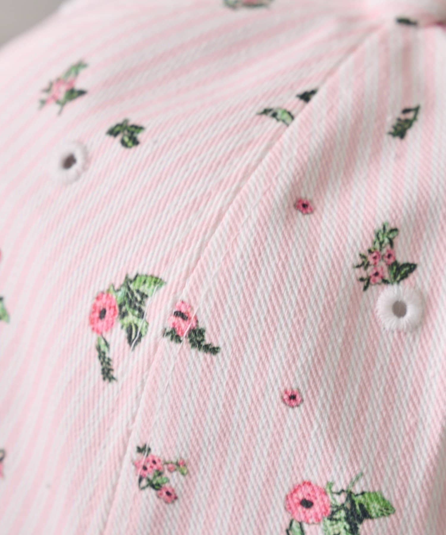 mystic(ミスティック) フラワーストライプキャップ