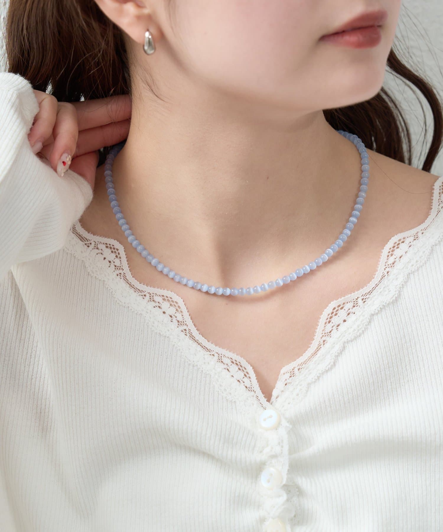 mystic(ミスティック) クリアカラービーズネックレス