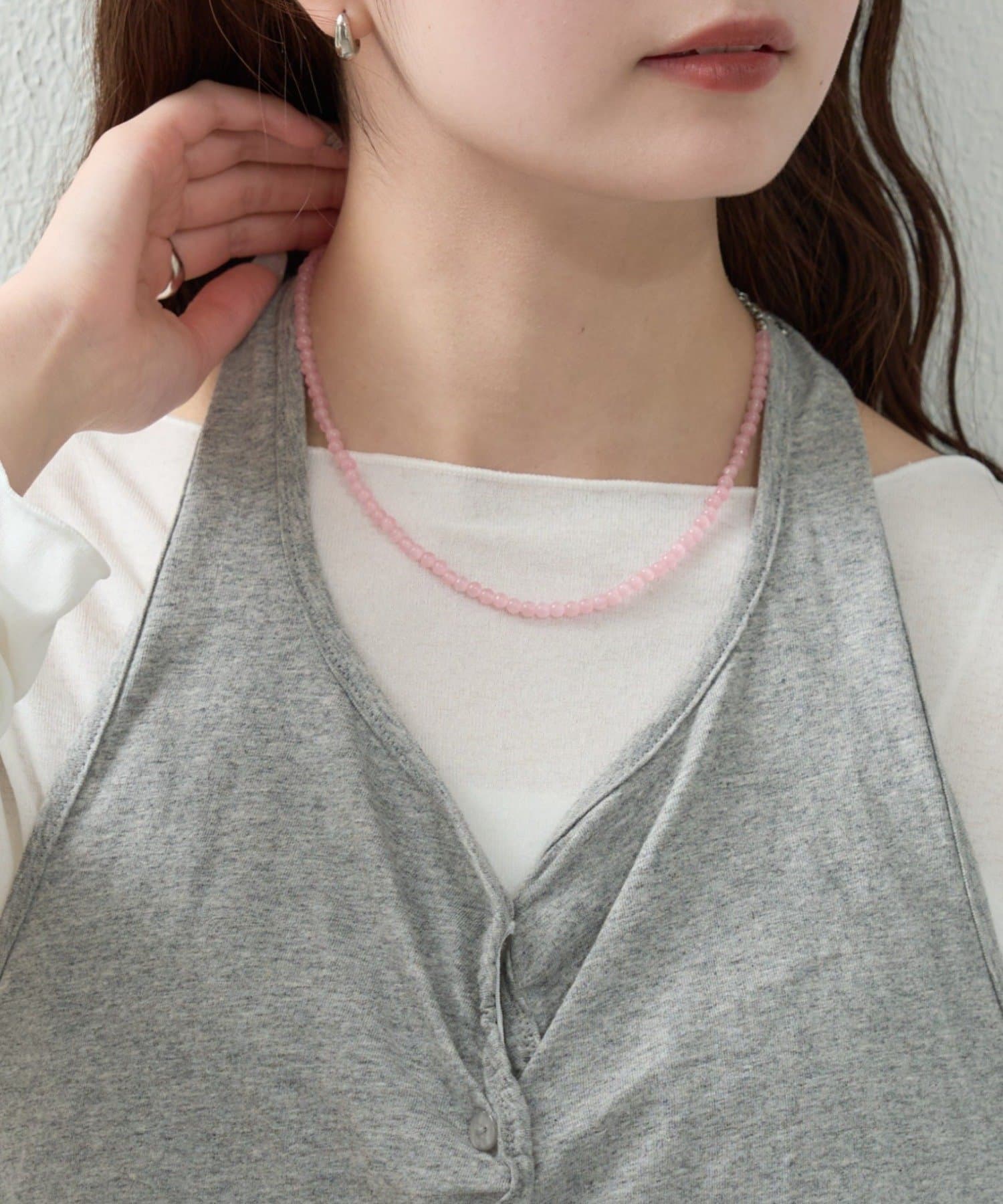 mystic(ミスティック) クリアカラービーズネックレス