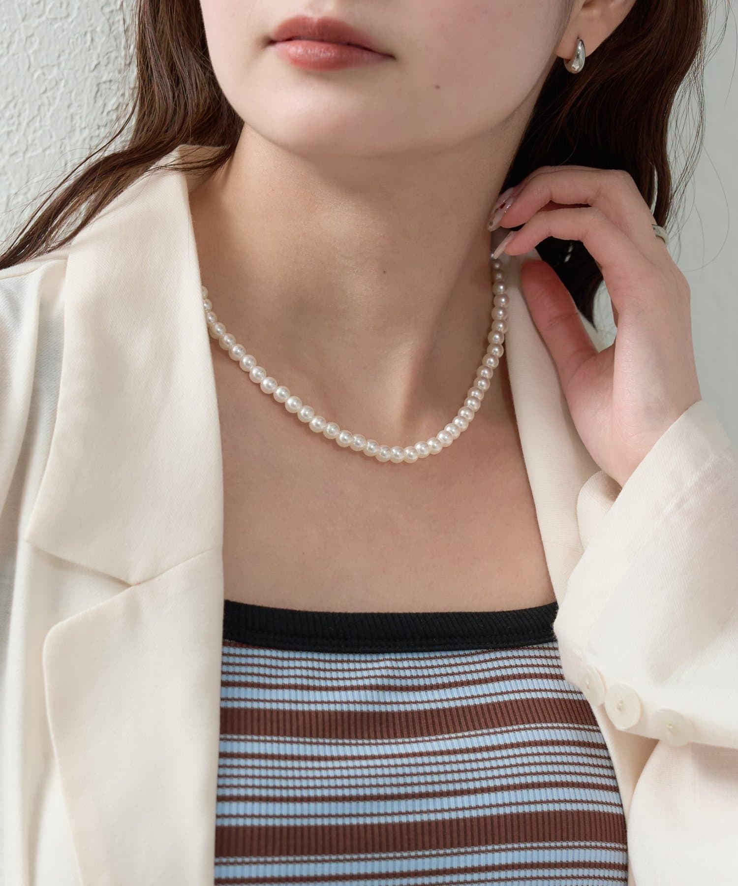 mystic(ミスティック) シンプルパールネックレス