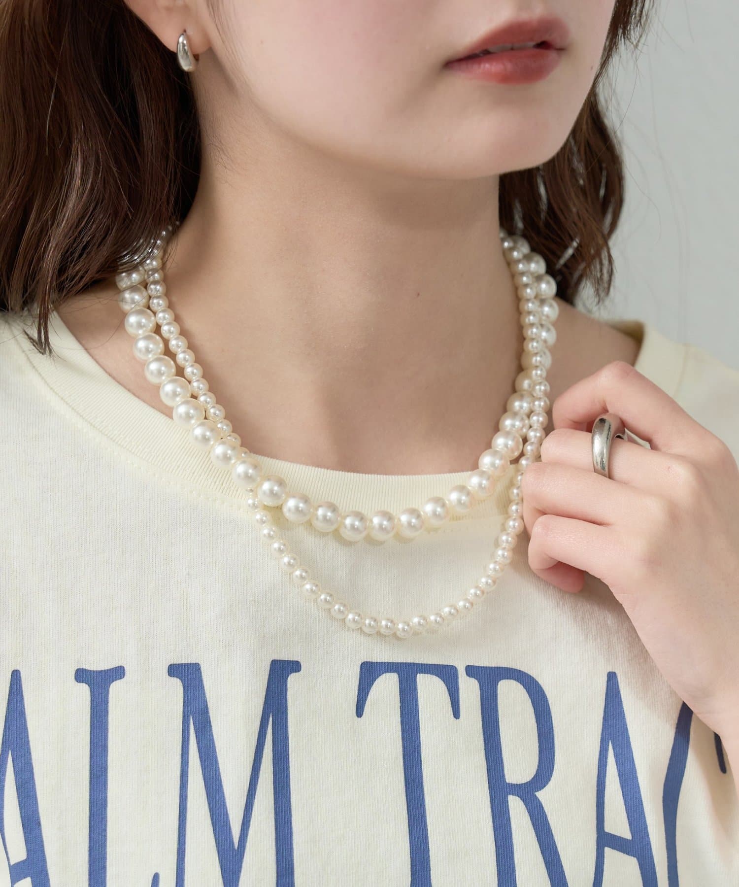 mystic(ミスティック) Ｗパールネックレス