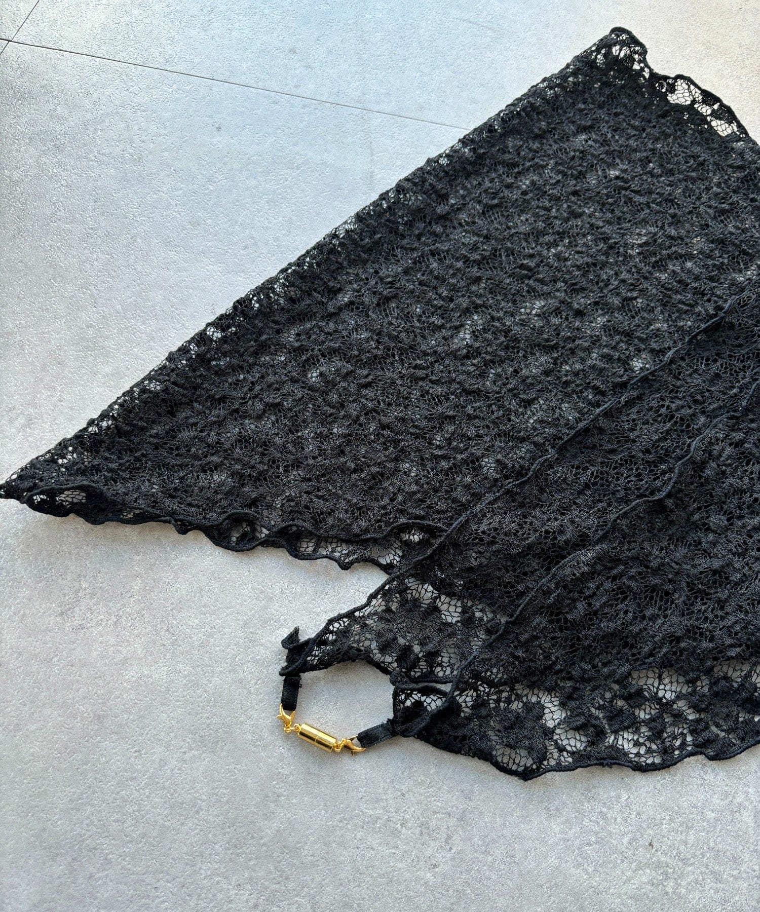 DOUDOU(ドゥドゥ) レースマグネット付スカーフ