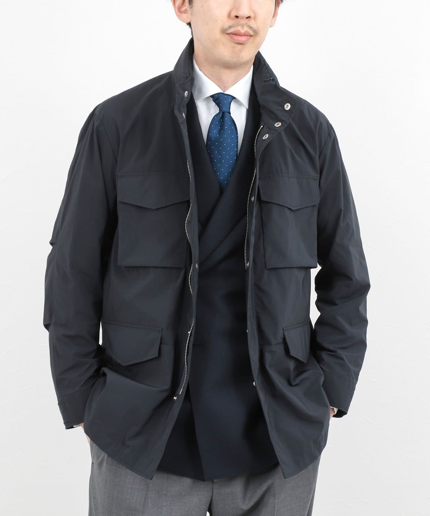 NOLLEY'S(ノーリーズ) 【ダントツ撥水】M65タイプフードブルゾン