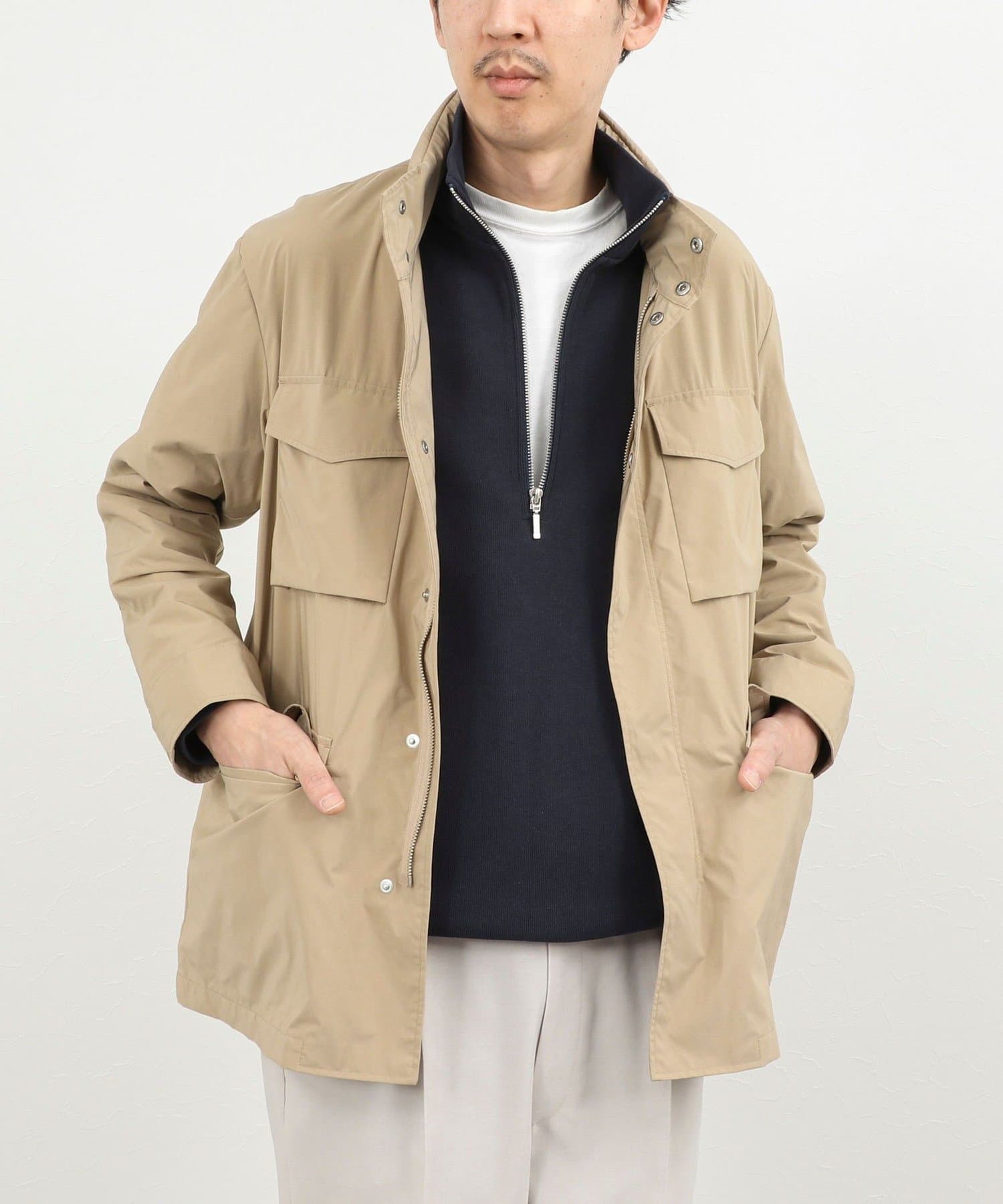 NOLLEY'S(ノーリーズ) 【ダントツ撥水】M65タイプフードブルゾン