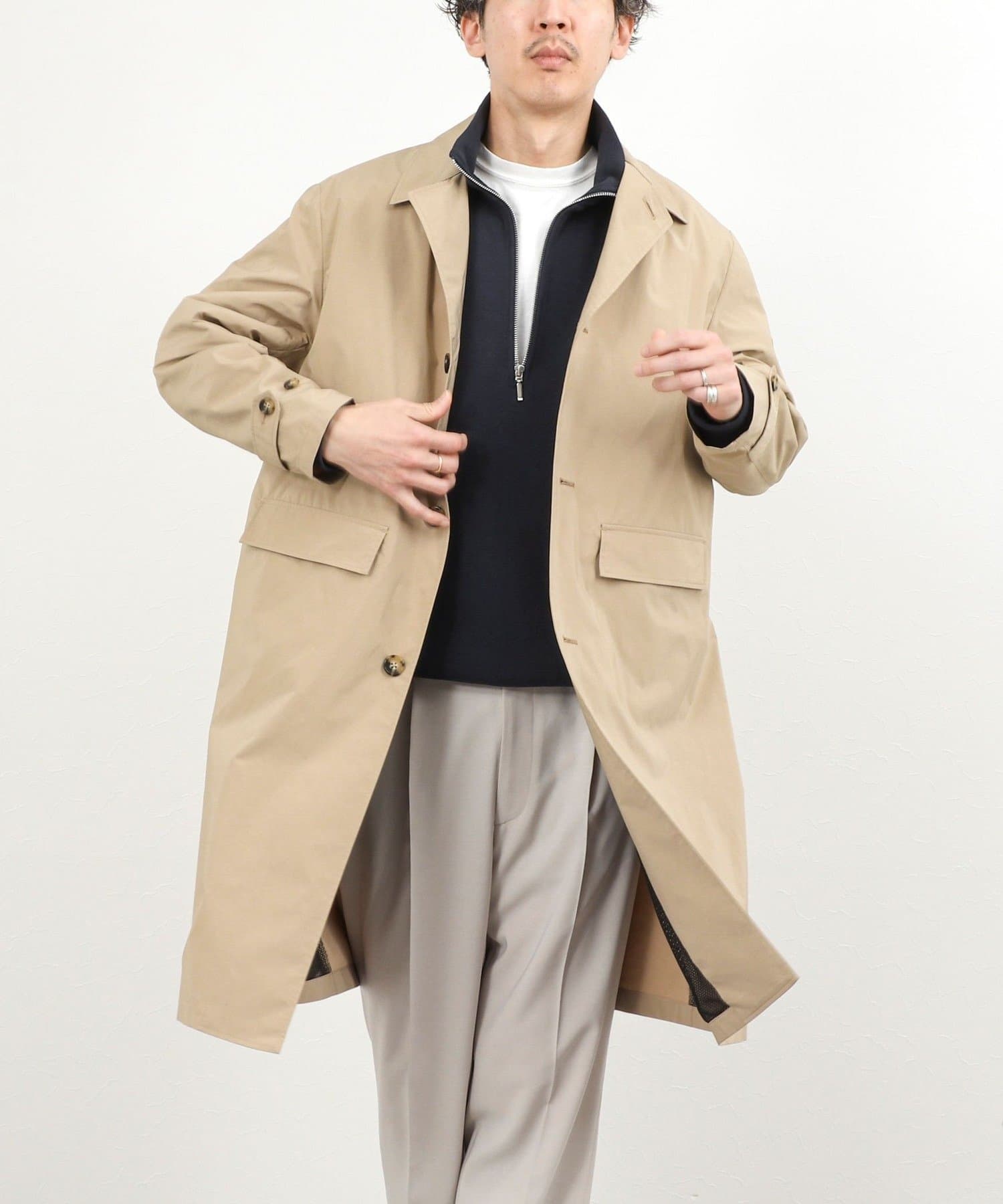 NOLLEY'S(ノーリーズ) 【ダントツ撥水】ステンカラーコート