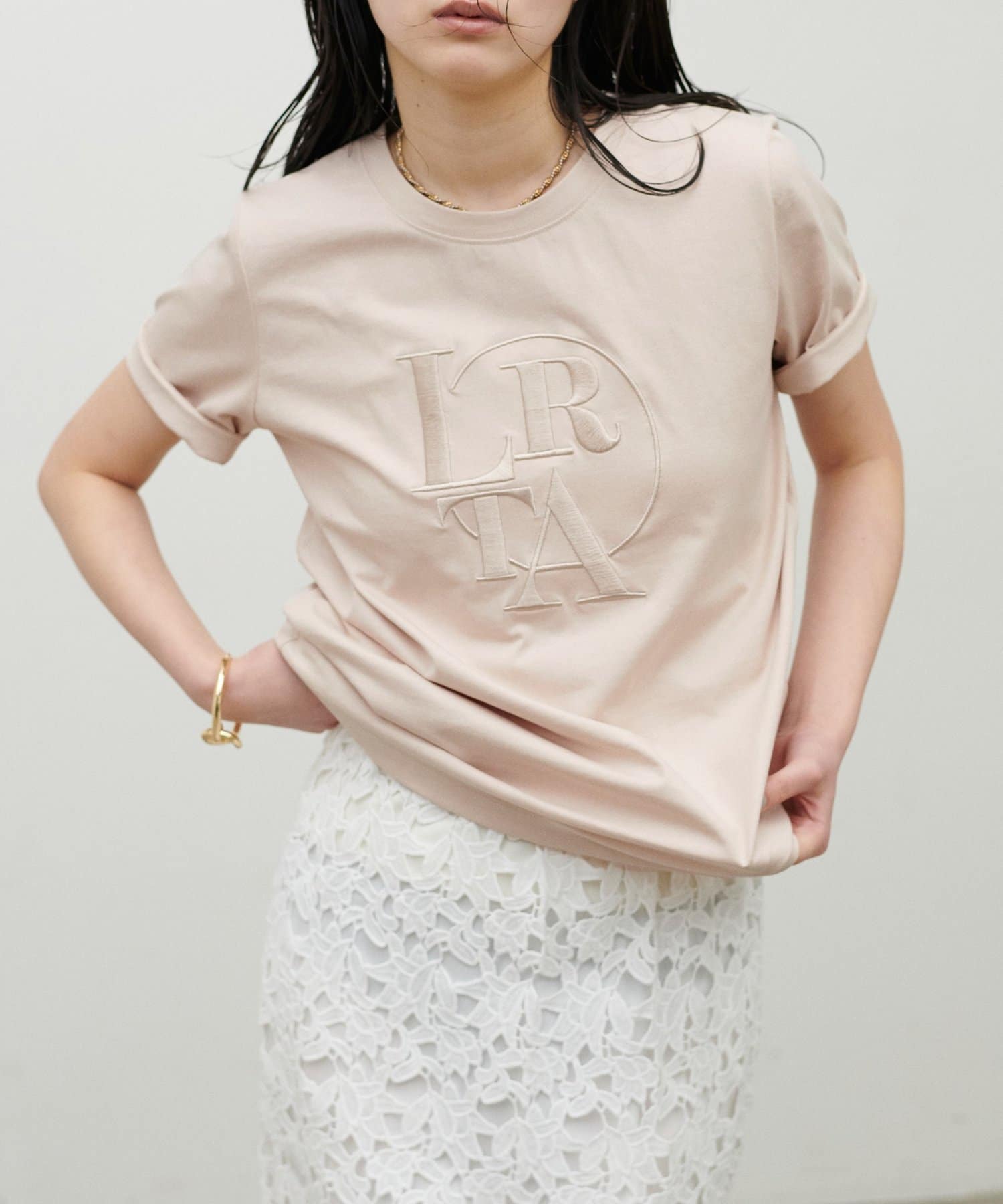 LARUTA(ラルータ) NEW厚盛りロゴ刺繍T