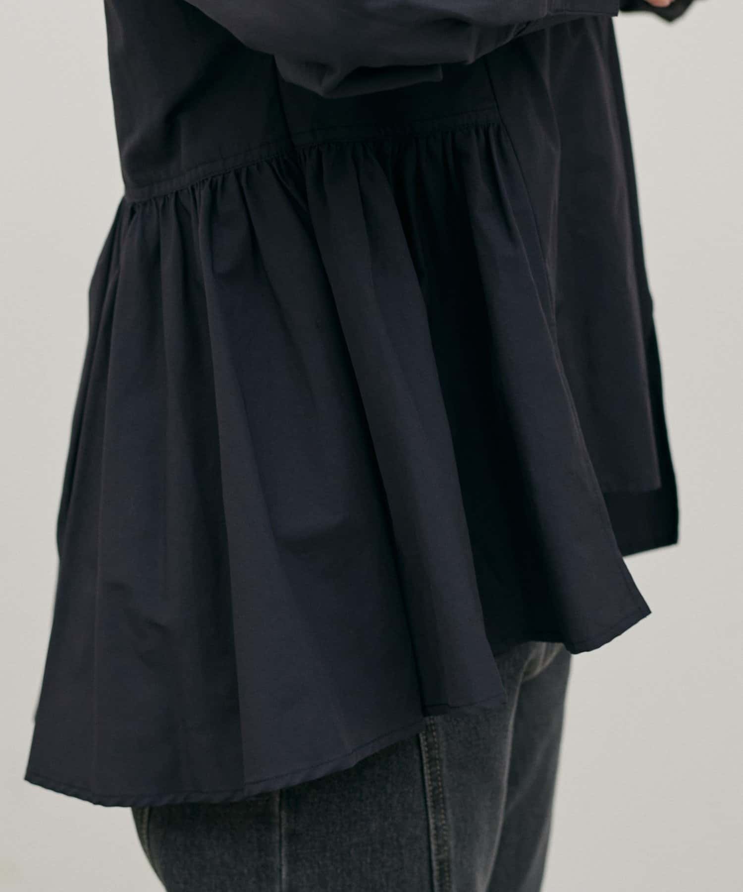 LARUTA(ラルータ) 裾フレアブロードブラウス