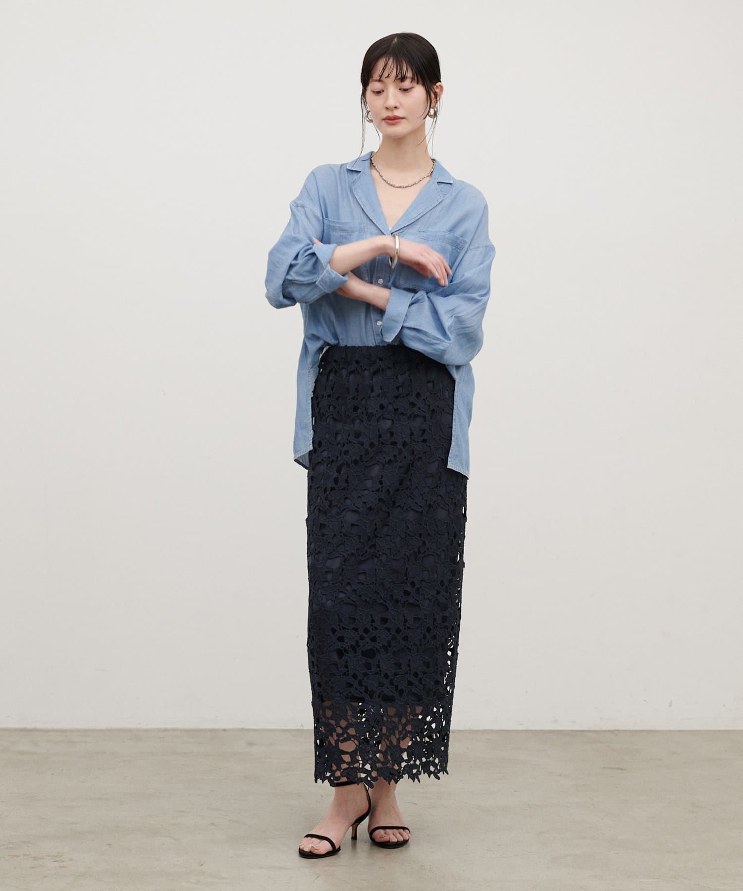 LARUTA(ラルータ) 刺繍レーススカート