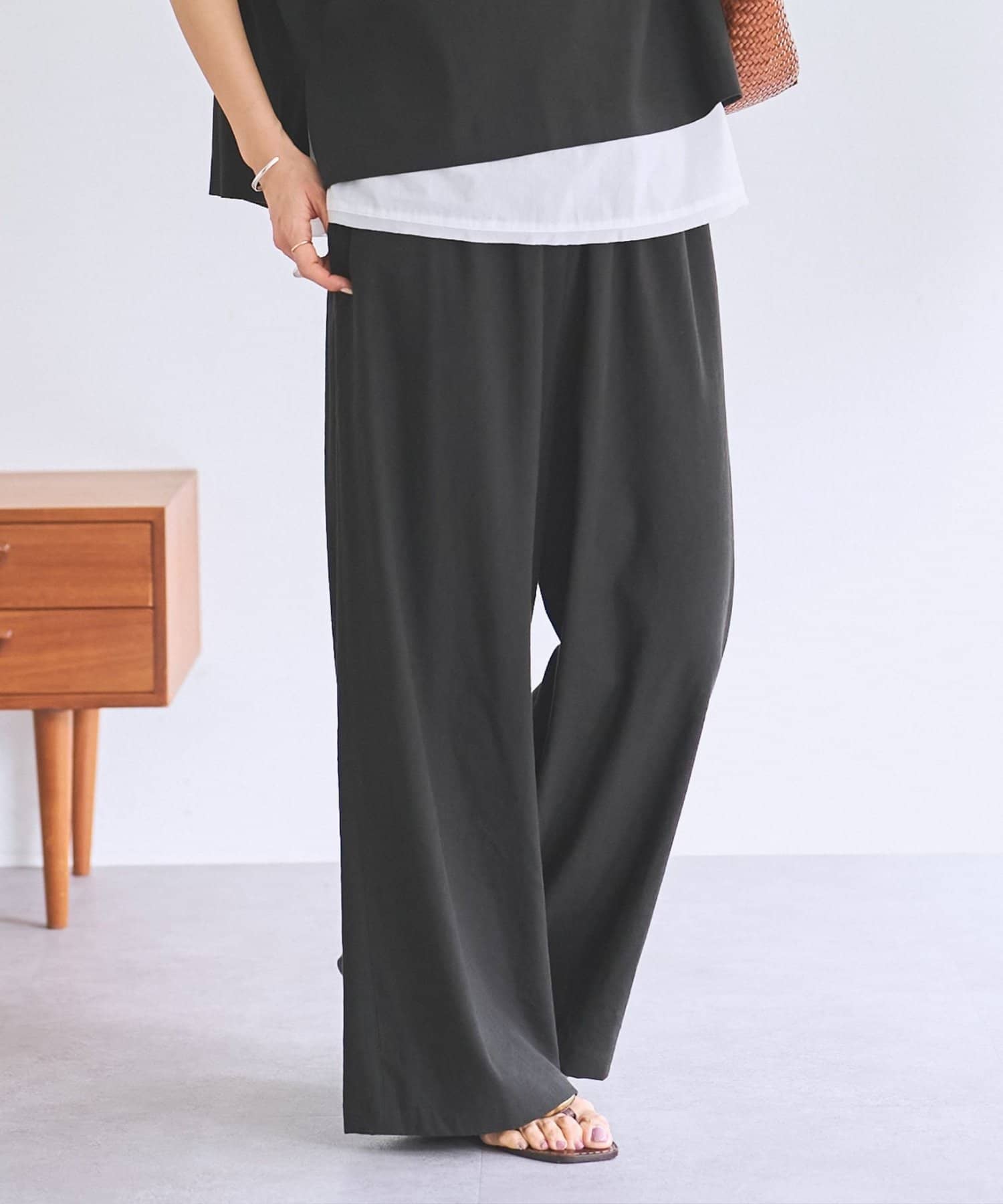 BEARDSLEY(ビアズリー) リネンウエストリブパンツ