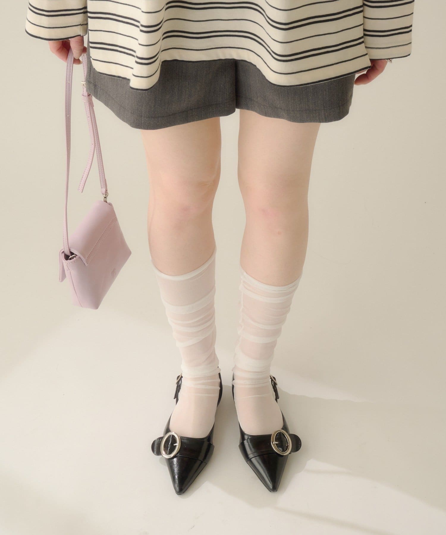 Kastane(カスタネ) 【4色展開】シアーハイソックス