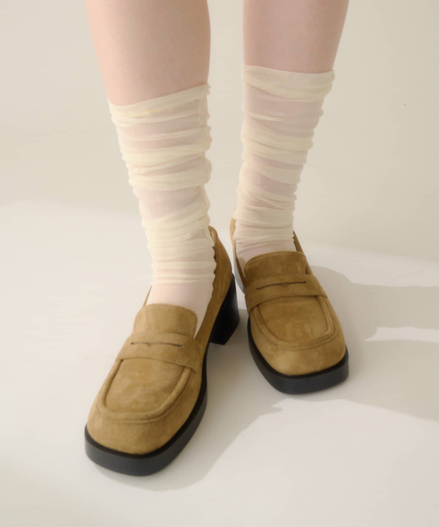 Kastane(カスタネ) 【4色展開】シアーハイソックス