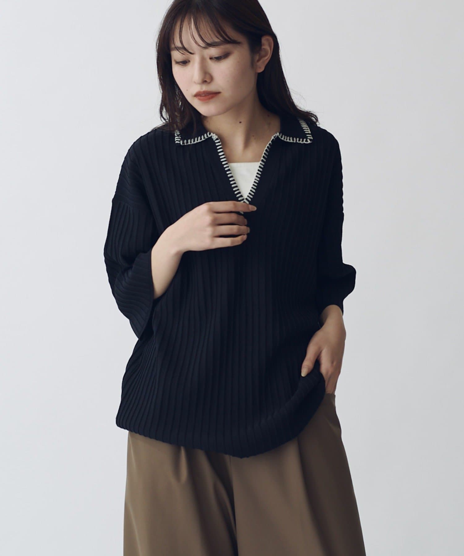 Lui's(ルイス) スキッパーステッチニット