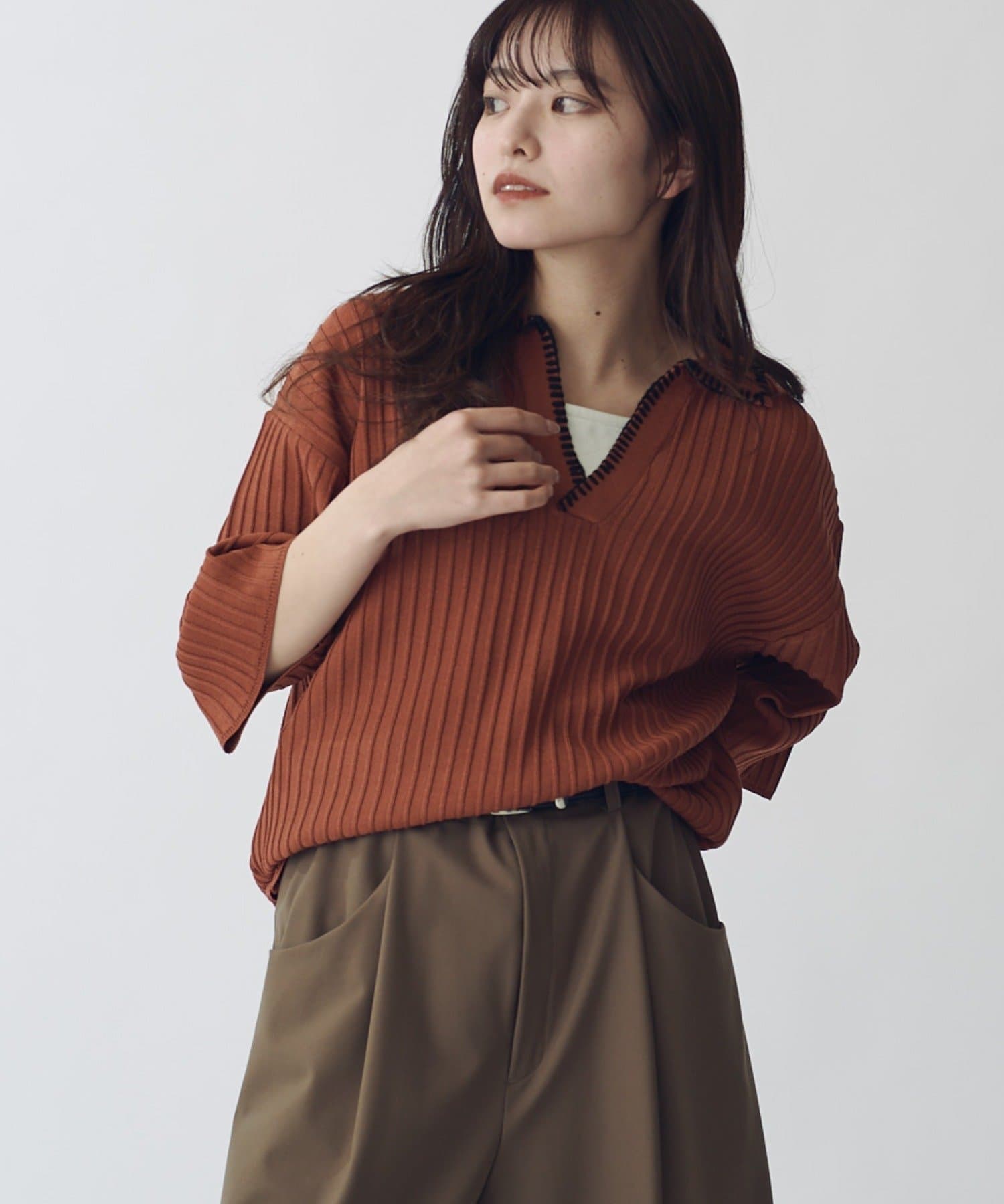 Lui's(ルイス) スキッパーステッチニット