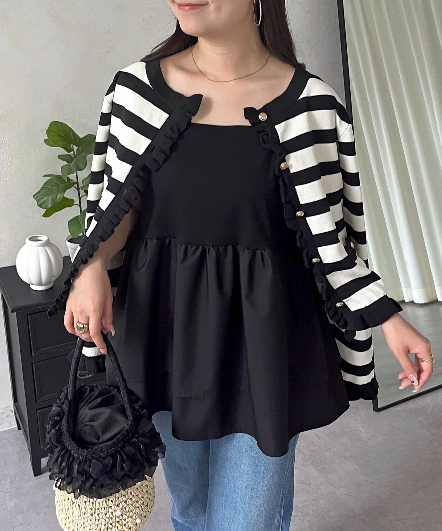 prose verse(プロズヴェール) ペプラムレイヤードインナーキャミソール