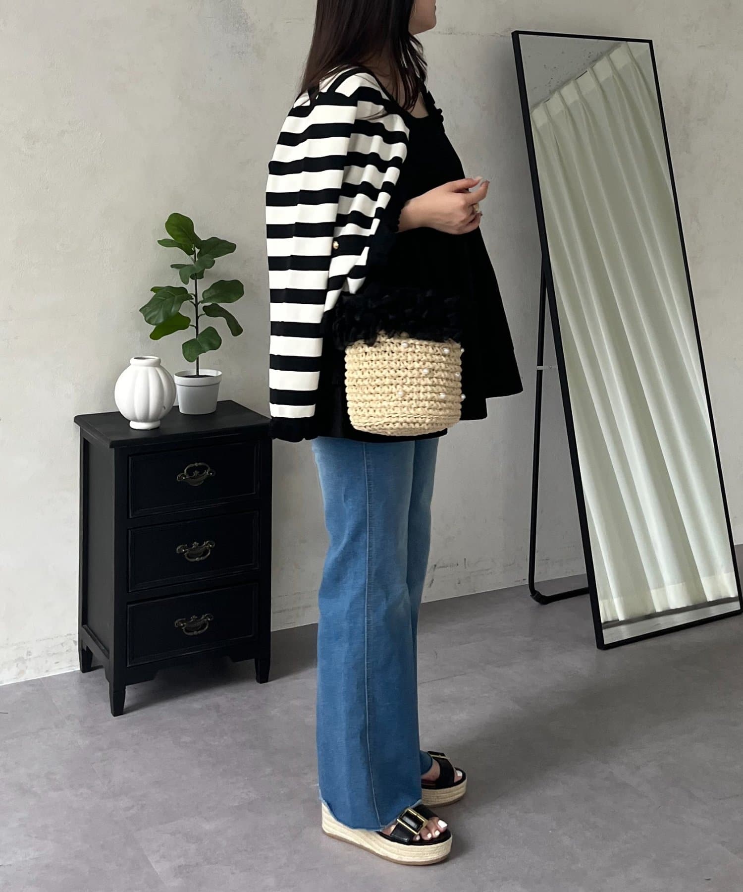 prose verse(プロズヴェール) ペプラムレイヤードインナーキャミソール