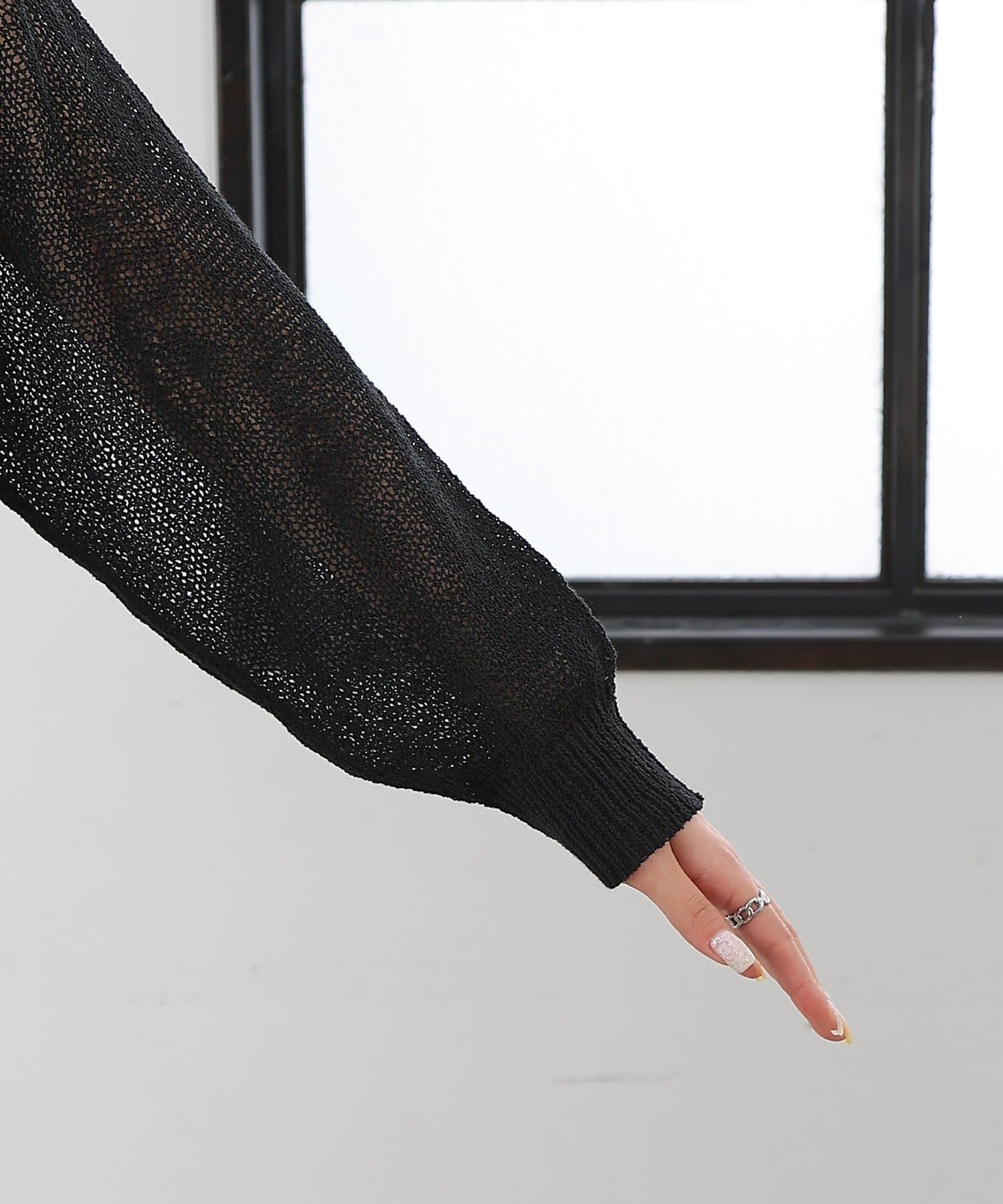 COLONY 2139(コロニー トゥーワンスリーナイン) 【PIKO企画】2wayルーズメッシュニットプルオーバー