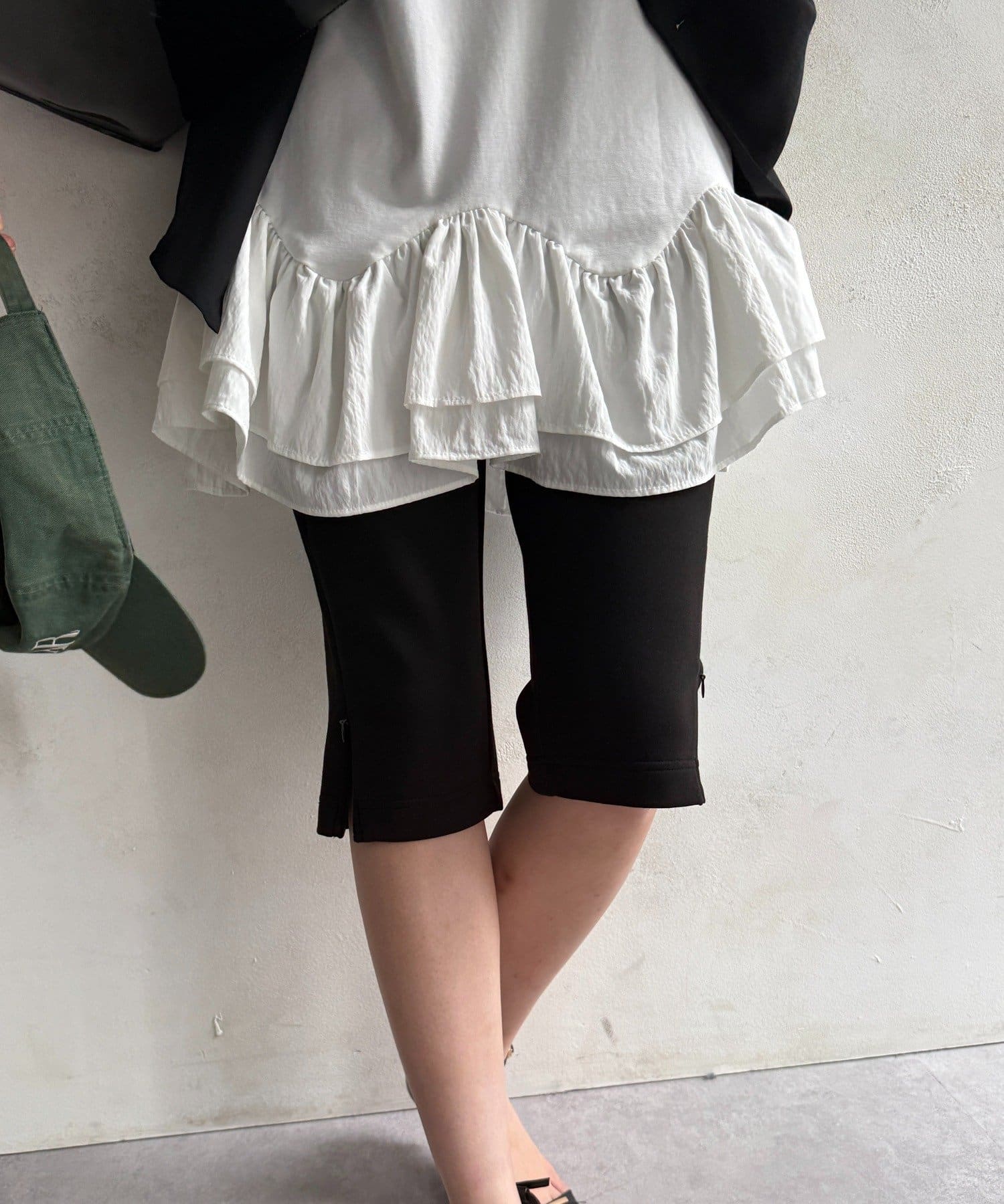 DOUDOU(ドゥドゥ) サイドジップサイクルパンツ