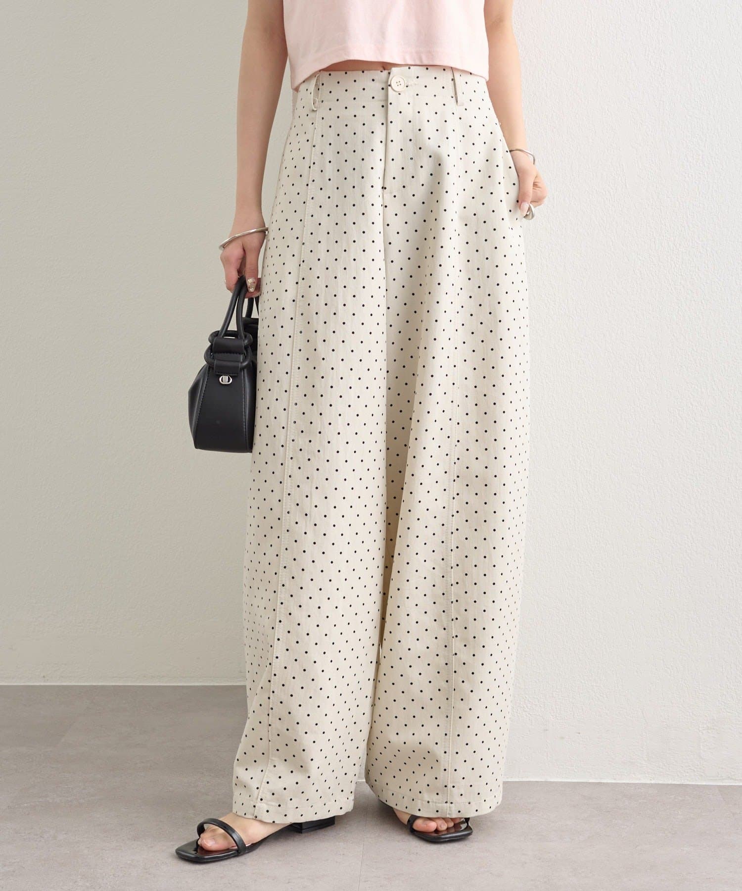 mystic(ミスティック) ドットカーブパンツ