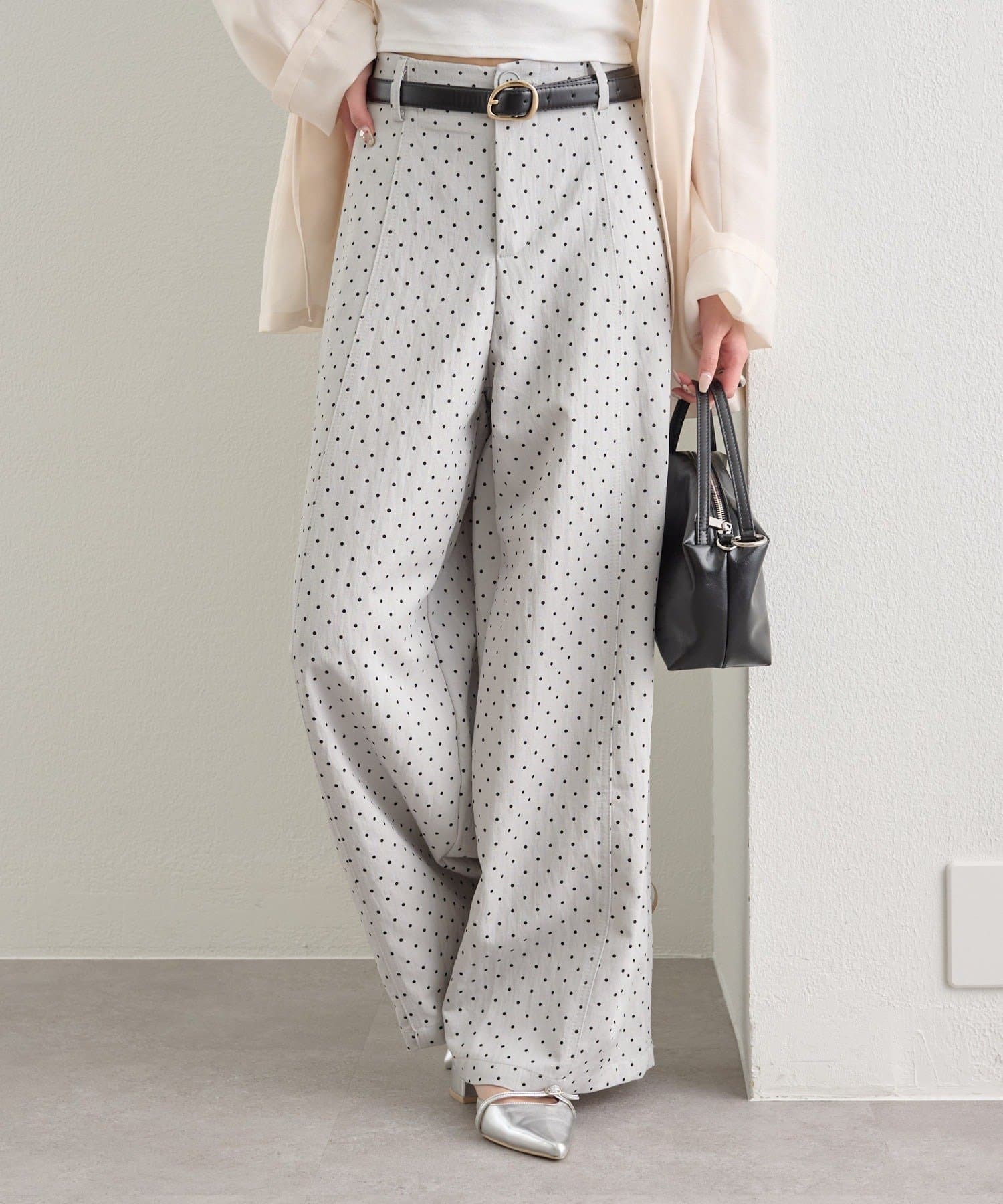 mystic(ミスティック) ドットカーブパンツ