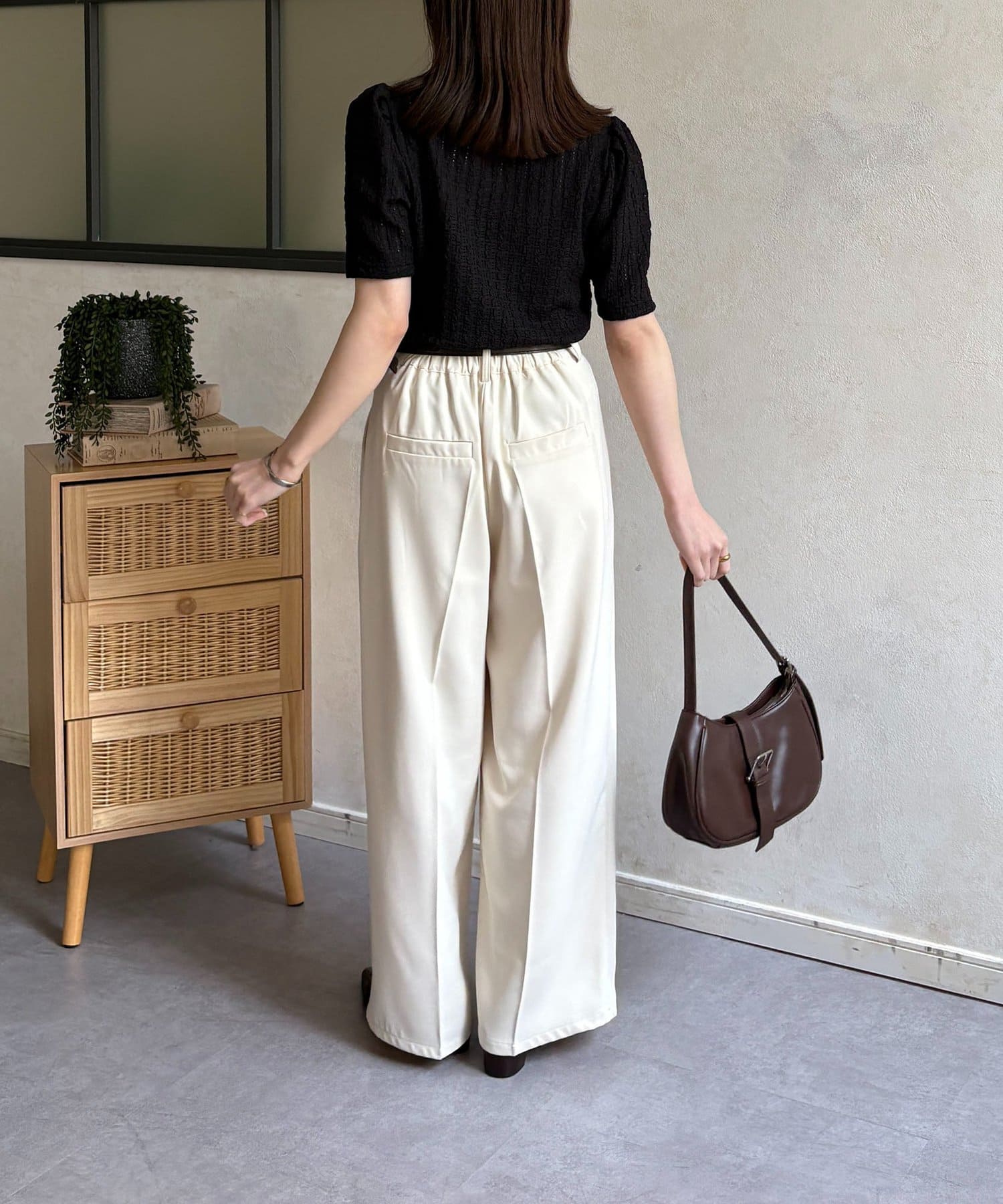 Thevon.(ゼヴォン) 肩タックポコポコシャーリングプルオーバー