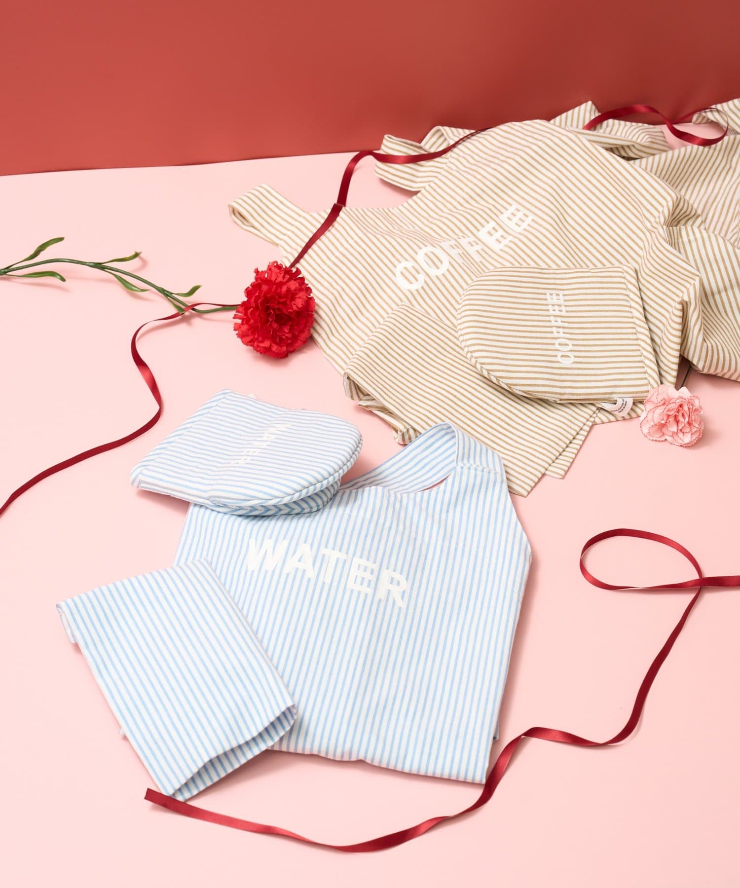 BIRTHDAY BAR(バースデイバー) STRIPE COTTONギフトセット エプロン/ミトン/キッチンクロス