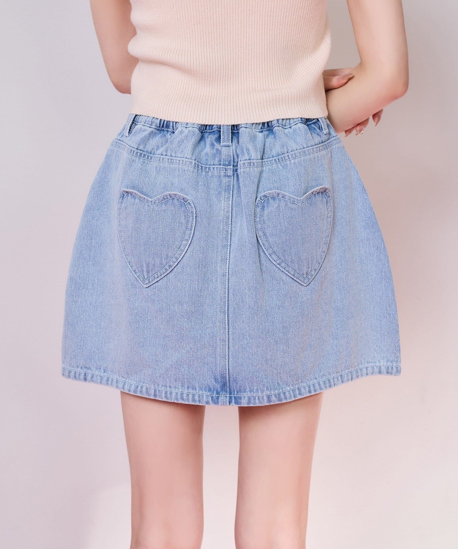 NICE CLAUP / OLIVE des OLIVE OUTLET(ナイスクラップ  / オリーブ デ オリーブ アウトレット) 【one after another】ハートコレデニムミニ