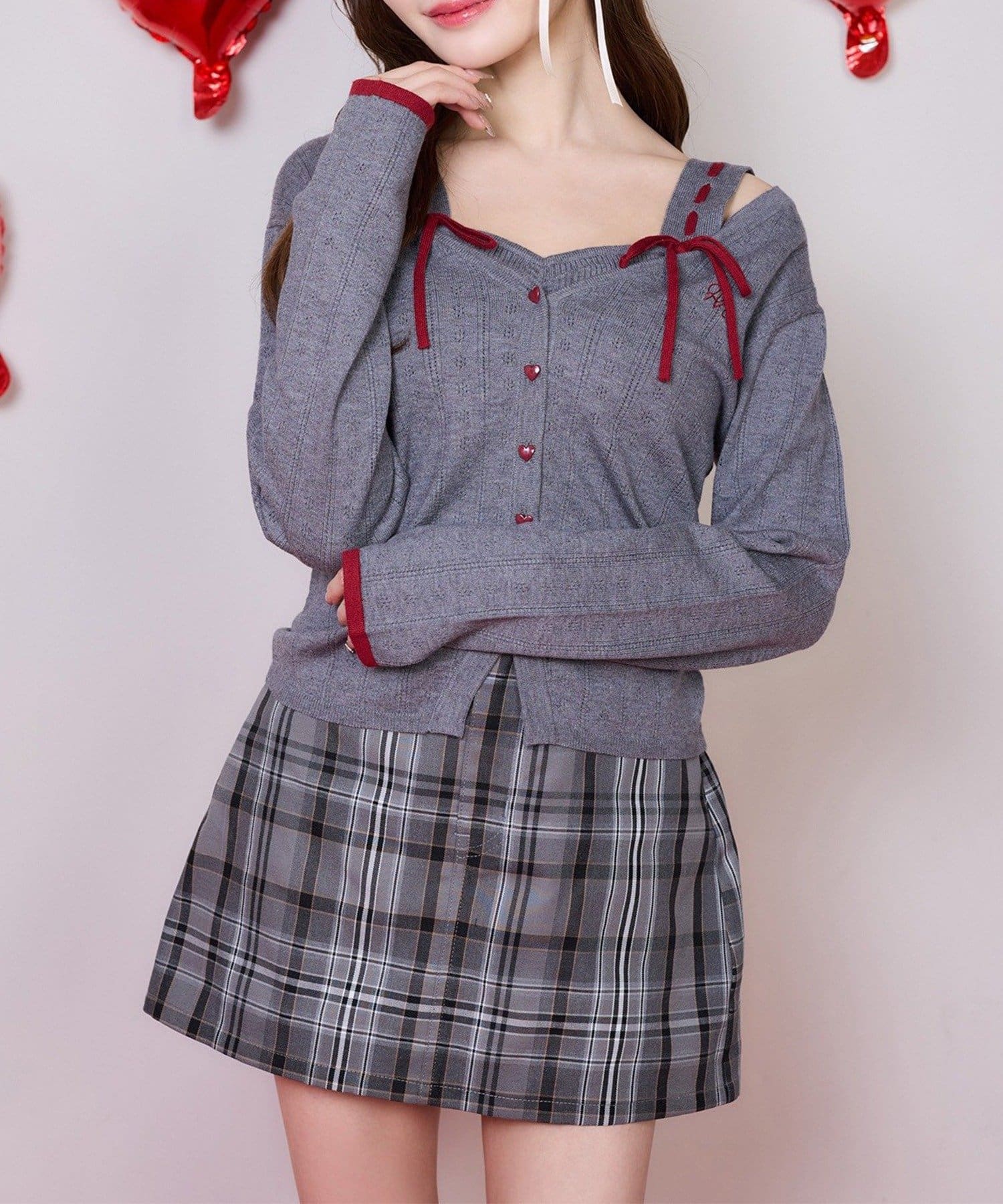 NICE CLAUP / OLIVE des OLIVE OUTLET(ナイスクラップ  / オリーブ デ オリーブ アウトレット) 【one after another】ハートコレデニムミニ