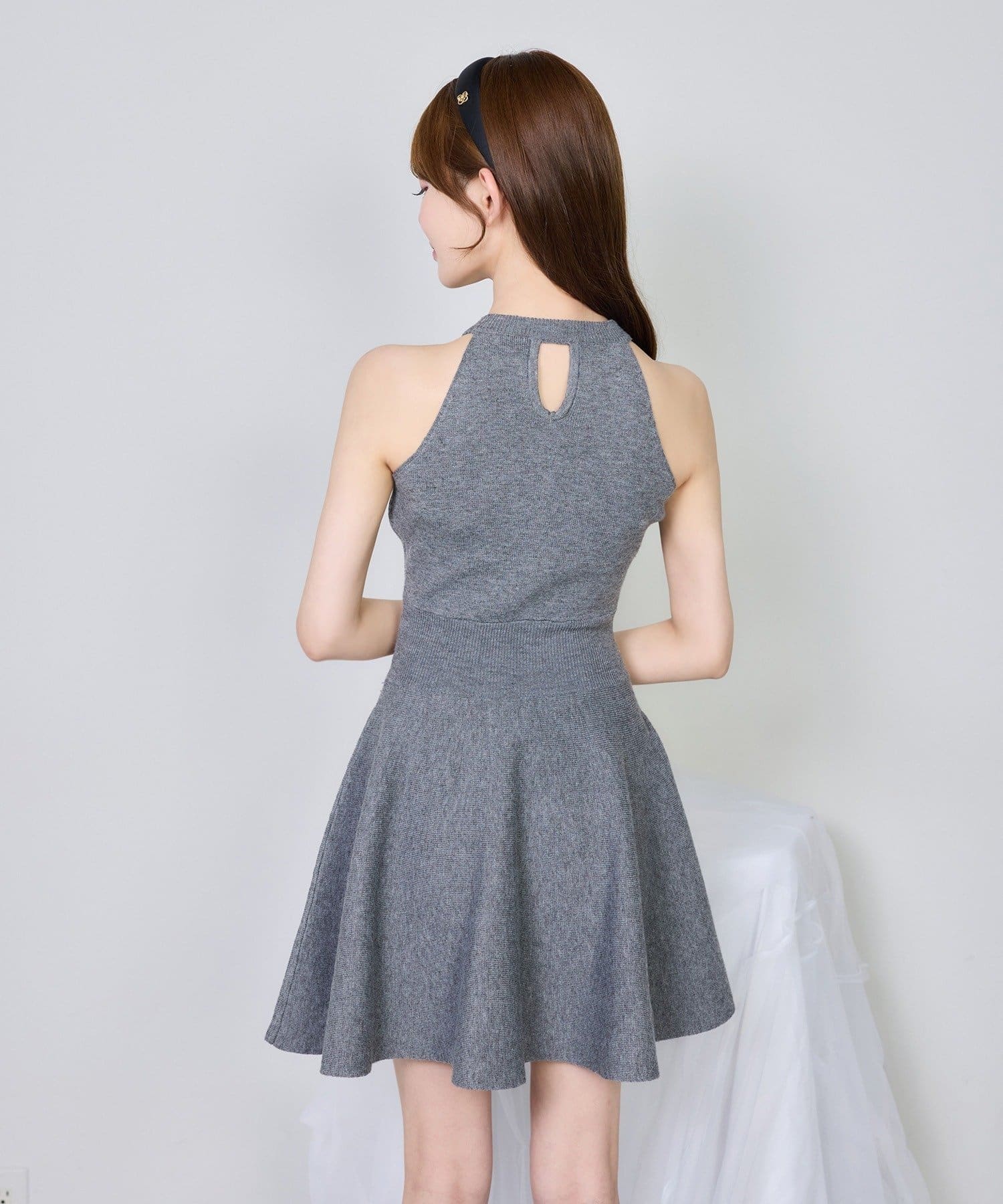 NICE CLAUP / OLIVE des OLIVE OUTLET(ナイスクラップ  / オリーブ デ オリーブ アウトレット) 【one after another】2way後ろリボンニットミニワンピ