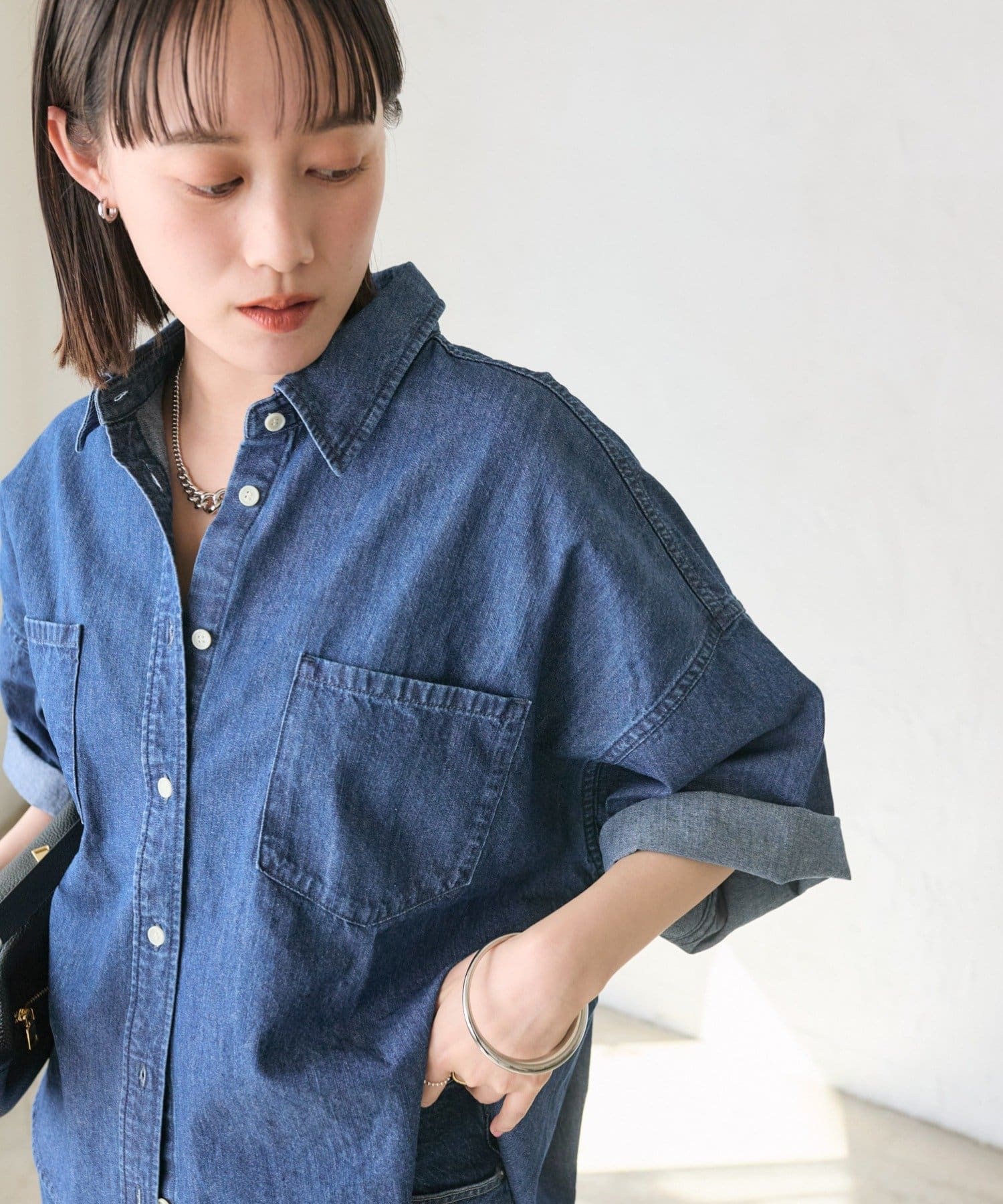 RIVE DROITE(リヴドロワ) 予約【RIMH（リムエイチ）】ポンチョデニムシャツ