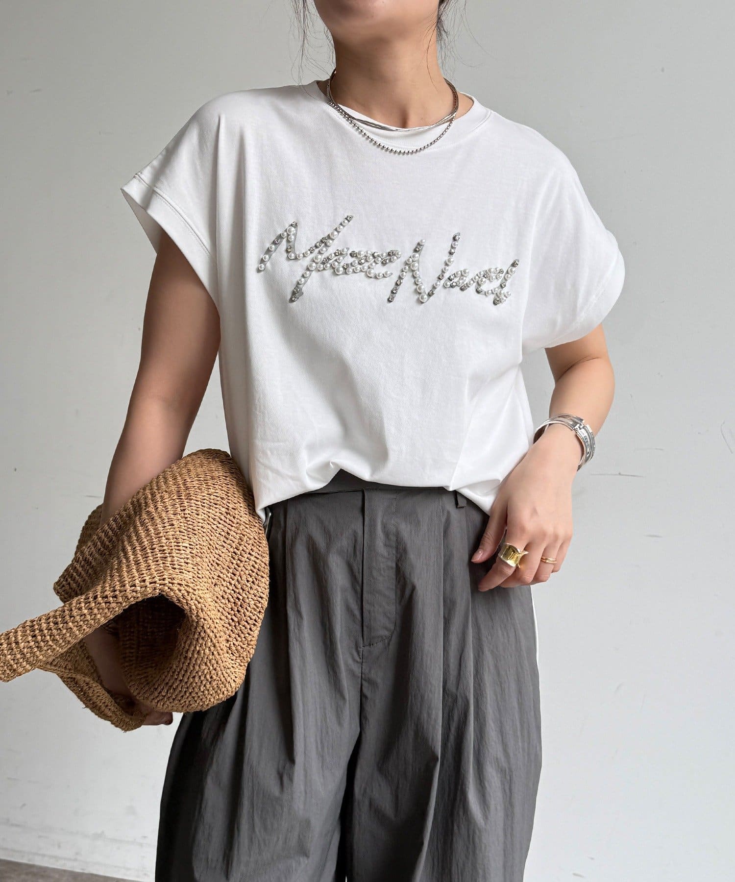 DOUDOU(ドゥドゥ) 【WEB限定】ビジューロゴTEE