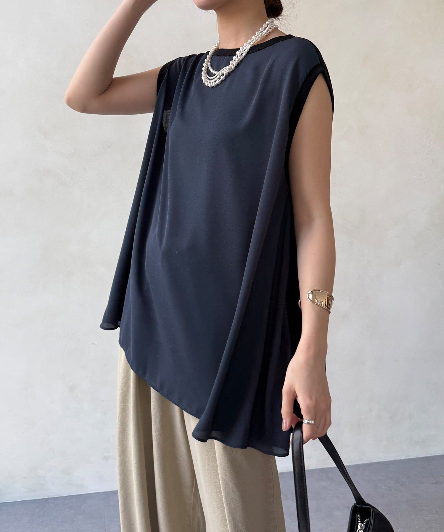 DOUDOU(ドゥドゥ) 【WEB限定】前後2WAYフレアトップス