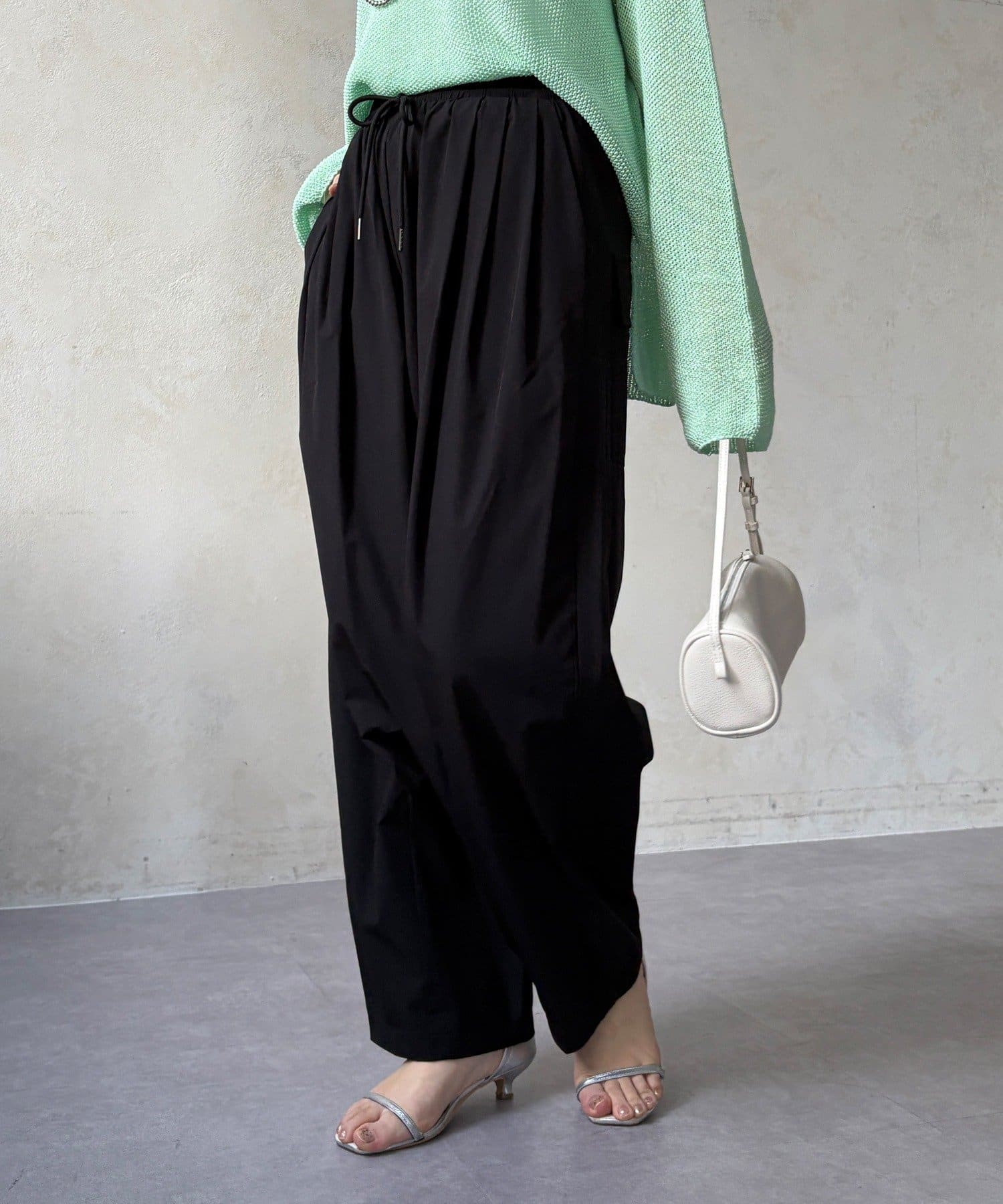 DOUDOU(ドゥドゥ) 【WEB限定】ライトストレッチクロスタックイージーパンツ