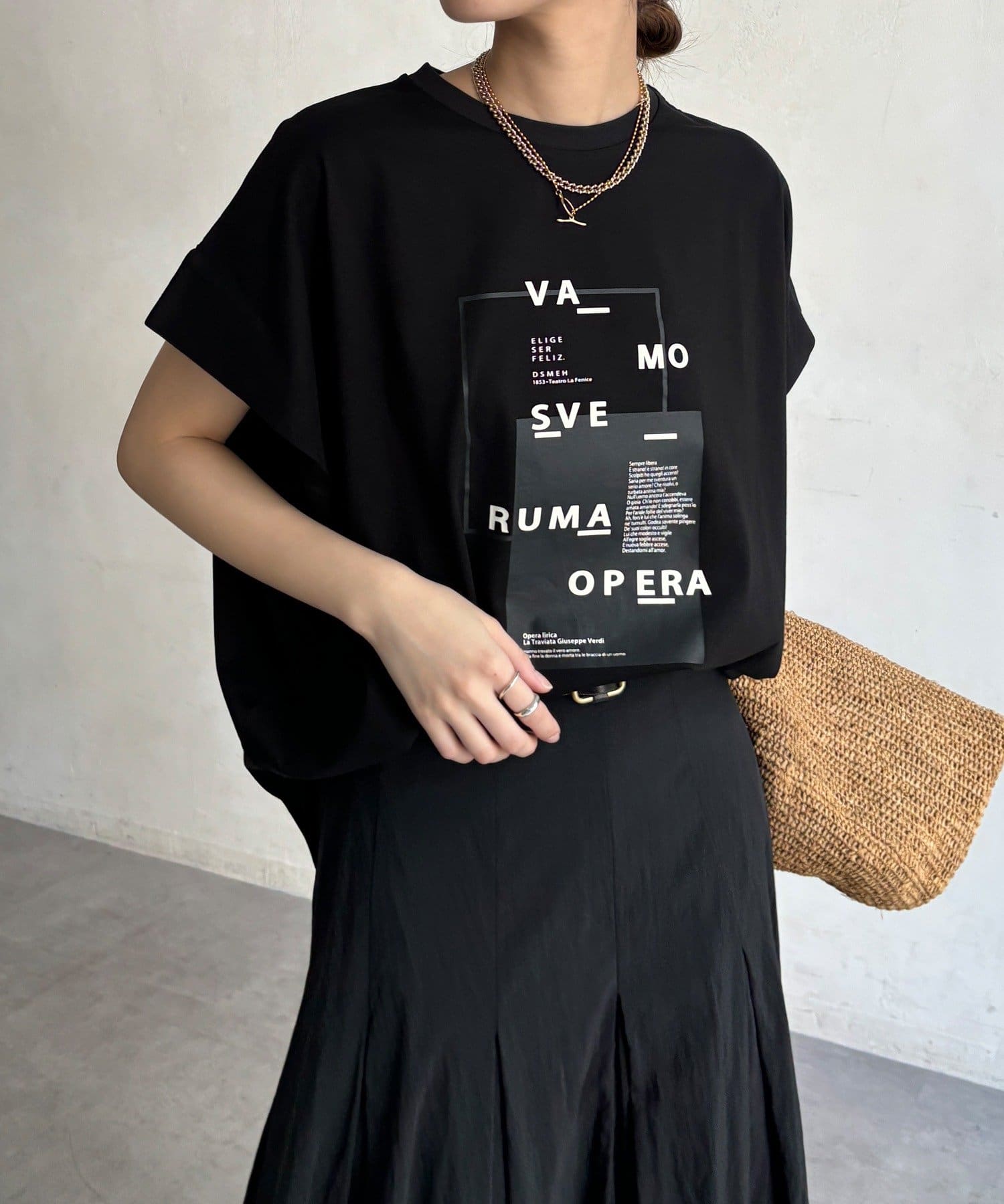 DOUDOU(ドゥドゥ) 【WEB限定】タックスリーブロゴTEE