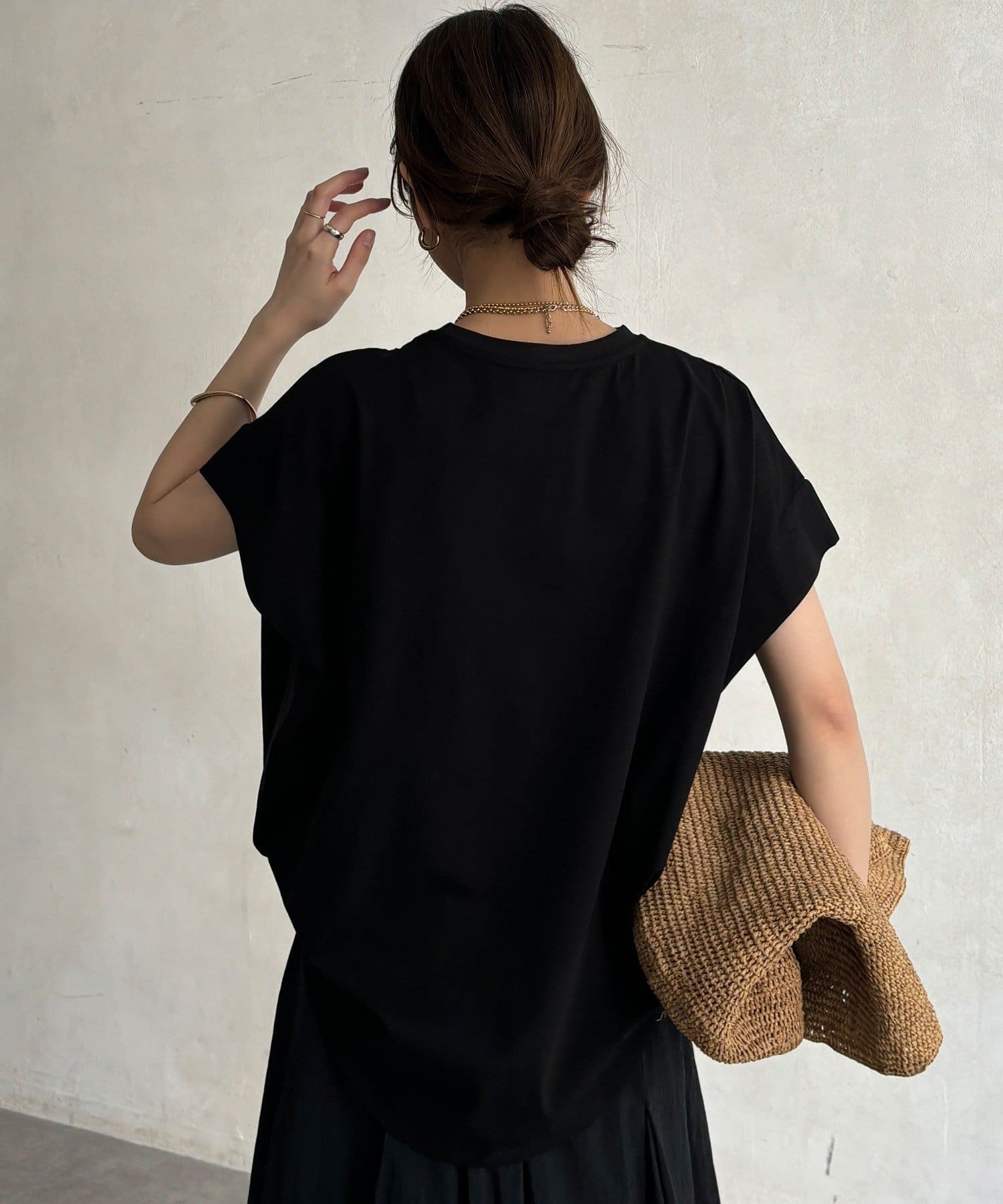 DOUDOU(ドゥドゥ) 【WEB限定】タックスリーブロゴTEE