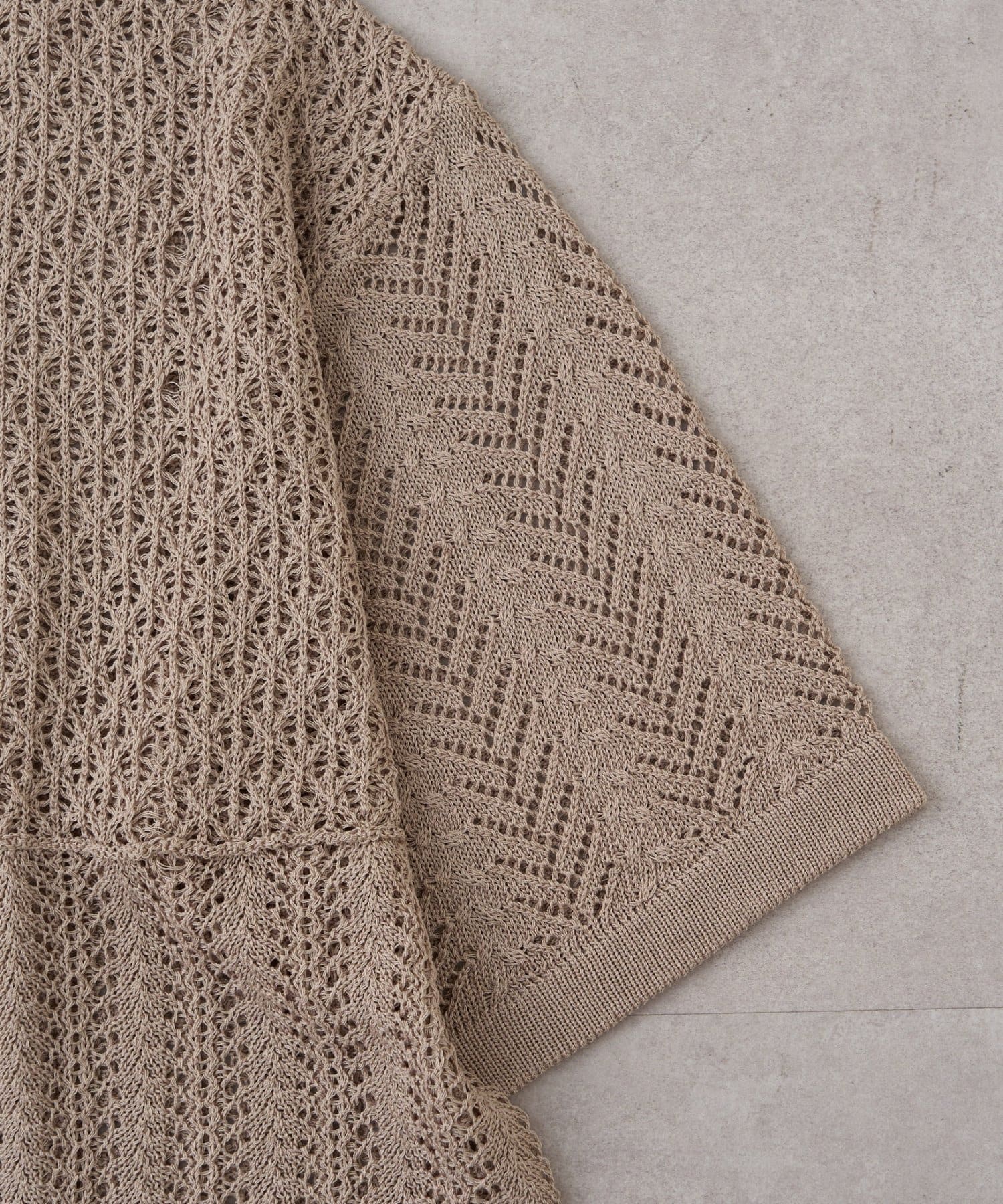 CIAOPANIC TYPY(チャオパニックティピー) 【UNISEX】レース編みパッチワークニットポロ/WEB限定